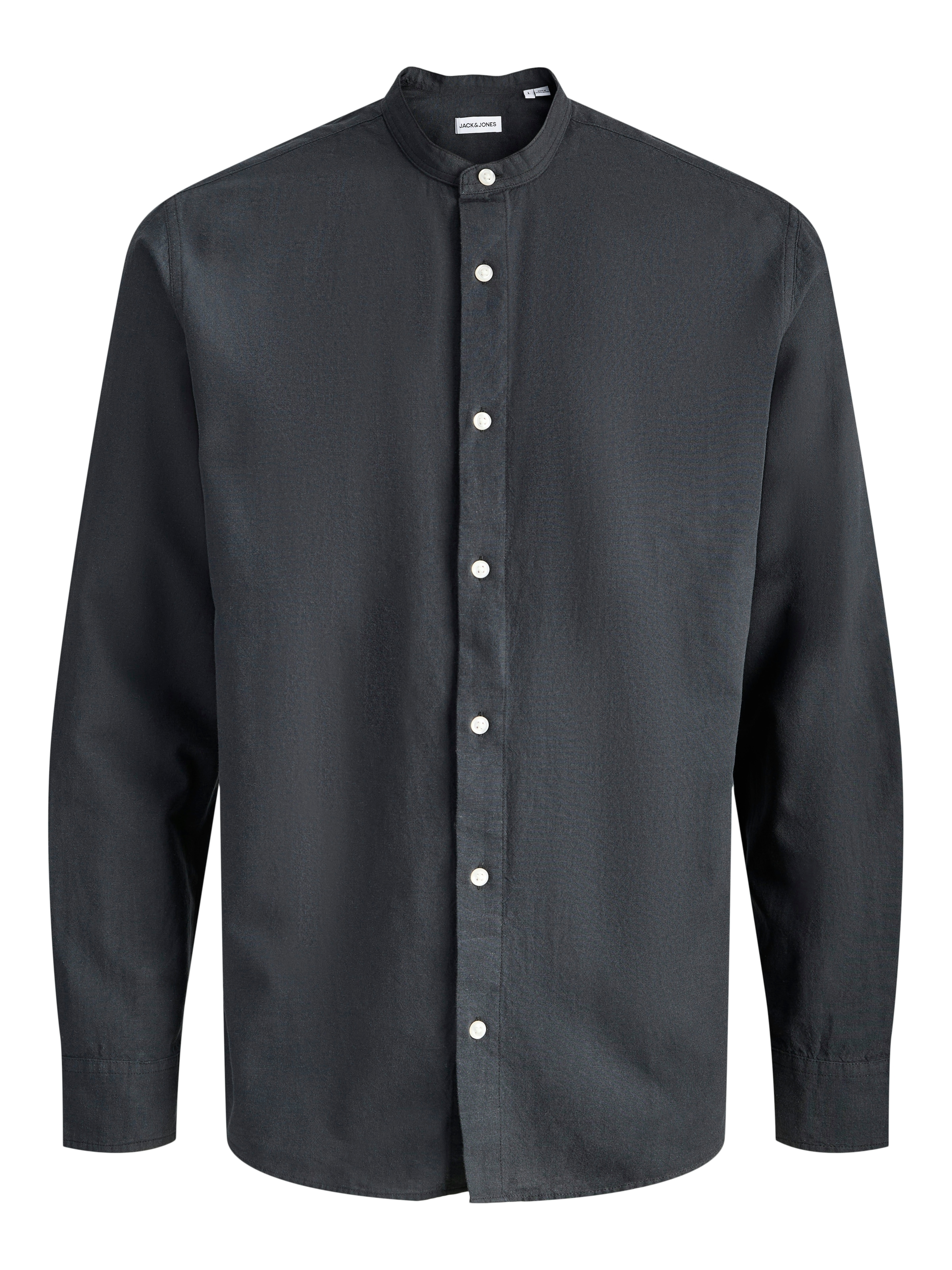 Jack & Jones PlusSize Chemise à manches longues »JJEBREEZE LINEN BLEND BAND SHIRT L PLS« mit Stehkragen