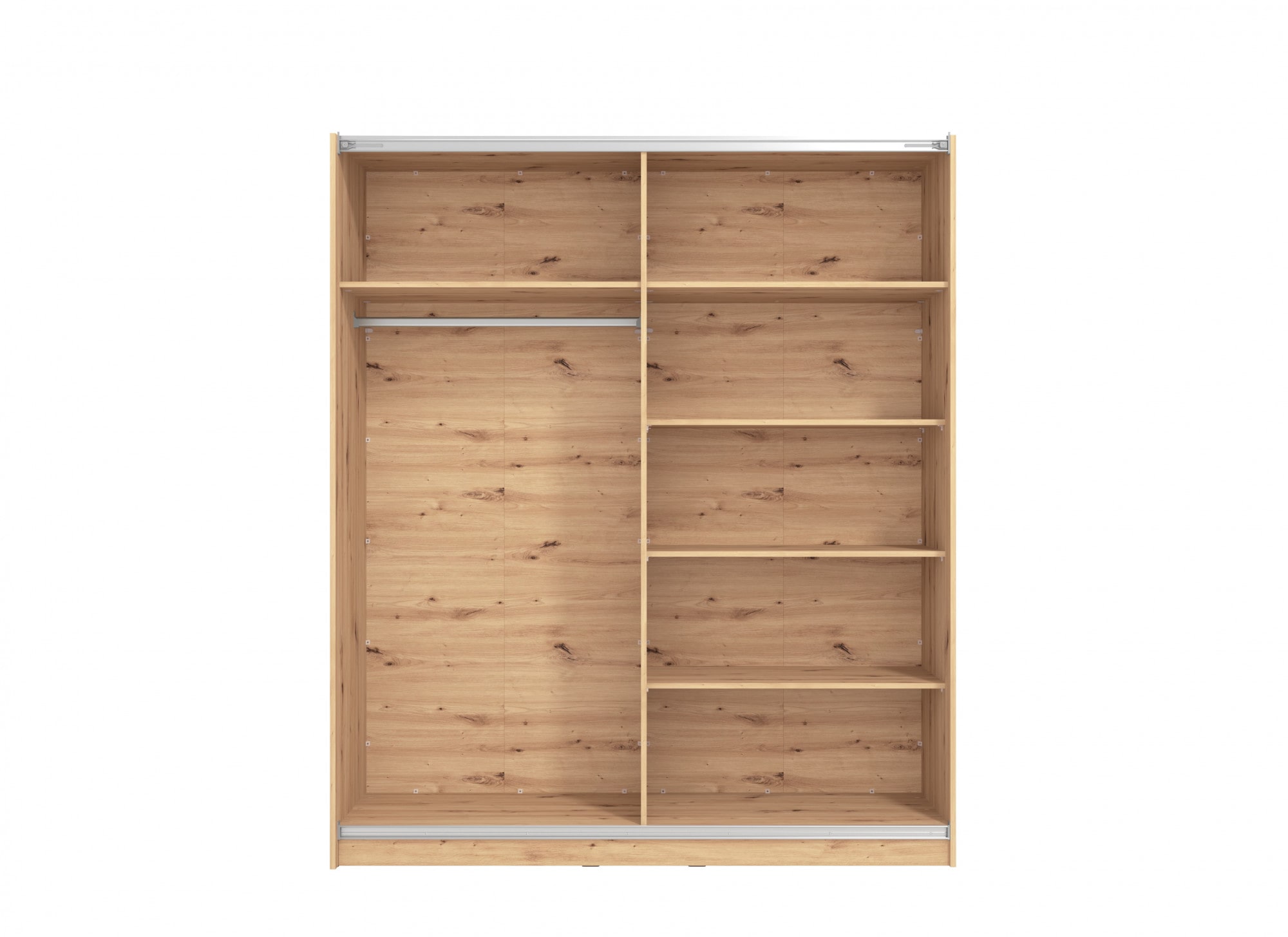 INOSIGN Schwebetürenschrank »Sierra klassischer Kleiderschrank Wäscheschrank 179 oder 217cm breit« mit kompletter Inneneinteilung, FSC®-zertifizierter Holzwerkstoff