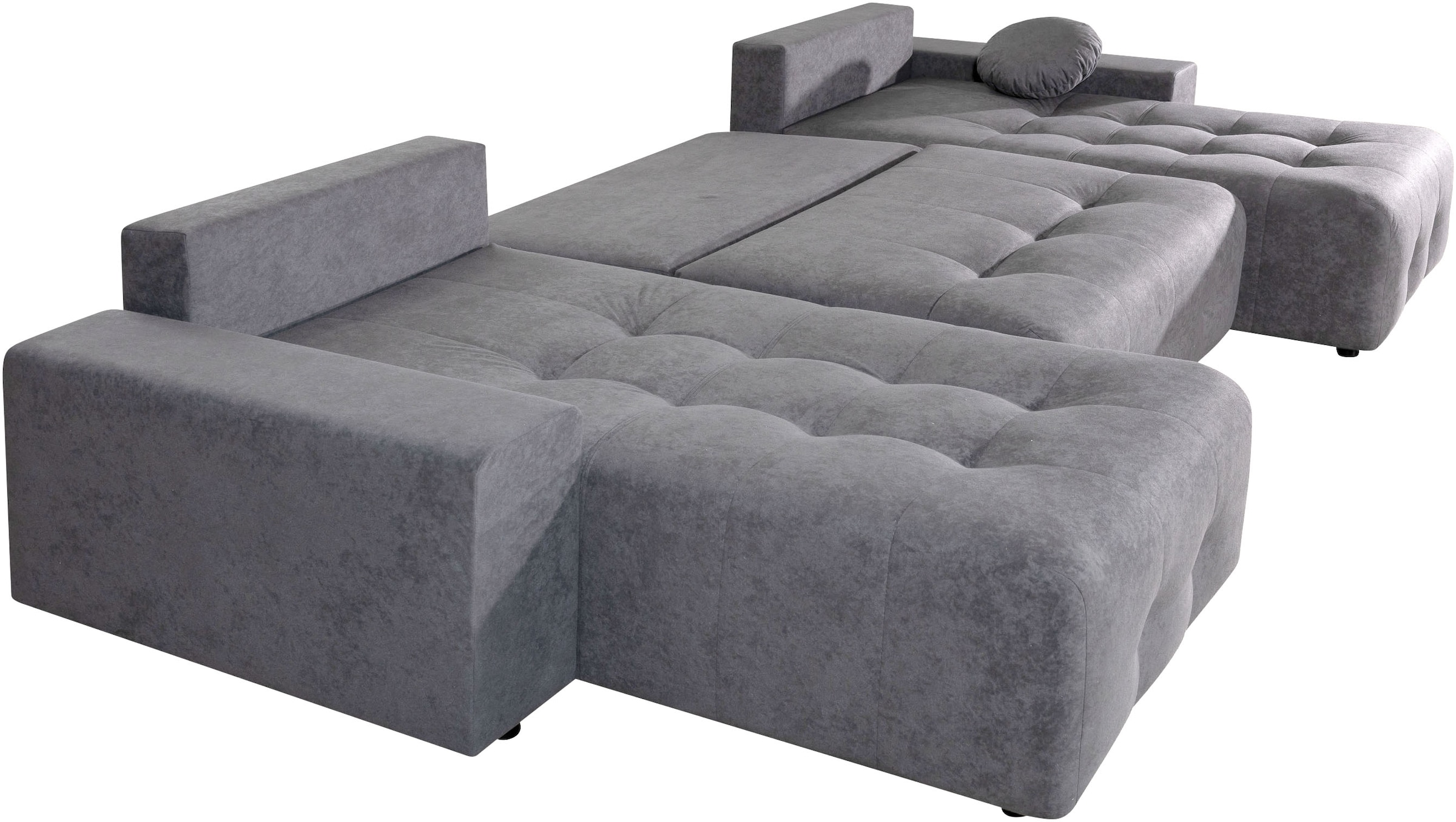 GOODproduct Wohnlandschaft »Jessy U-Form, B: 313 cm, in Cord & weiteren Bezügen« Schlaffunktion, Bettkasten, Tonnentaschenfederkern-Polsterung