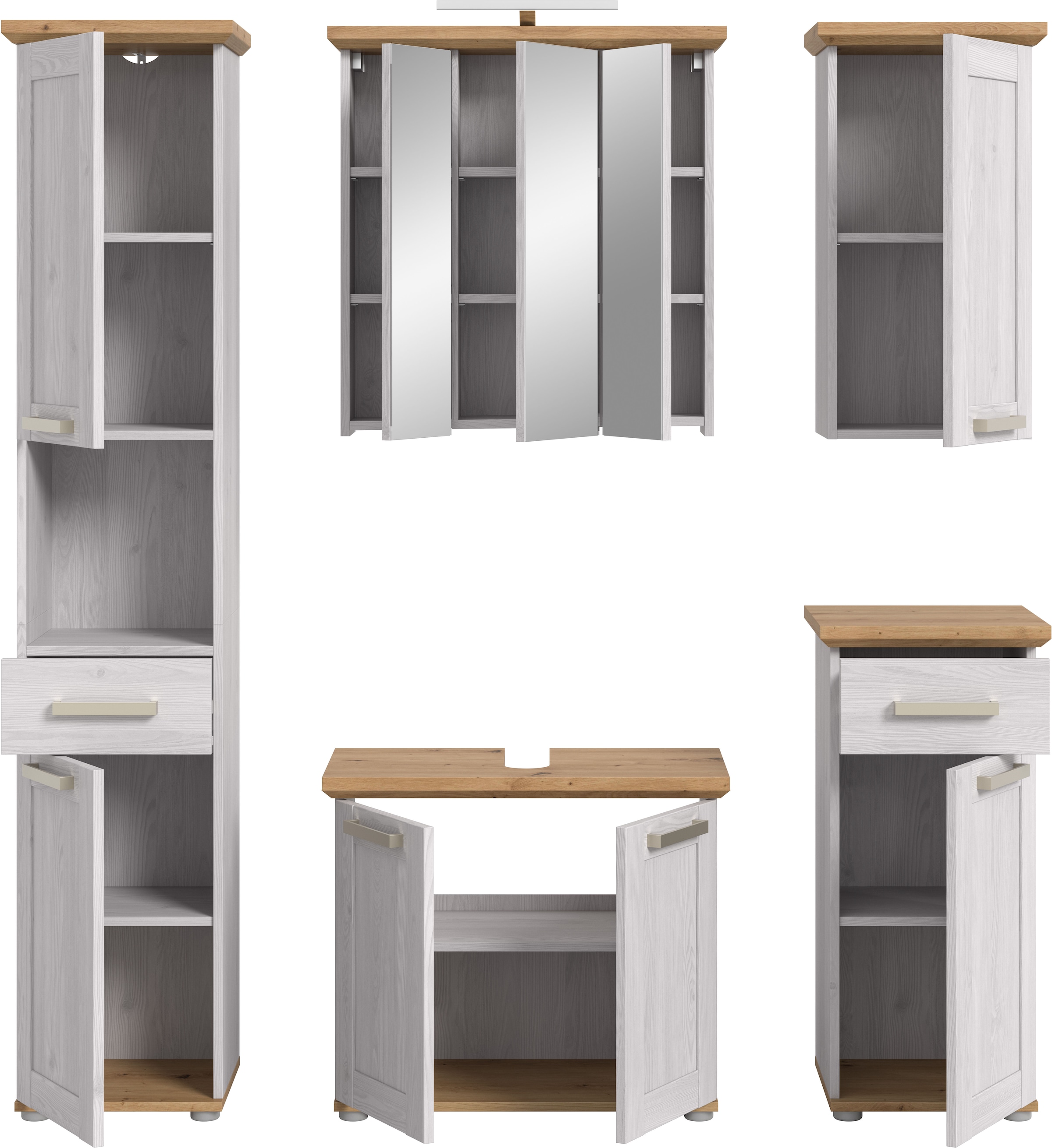 welltime Ensemble de meubles de salle de bain »COSENZA« 6 cuis tlg.