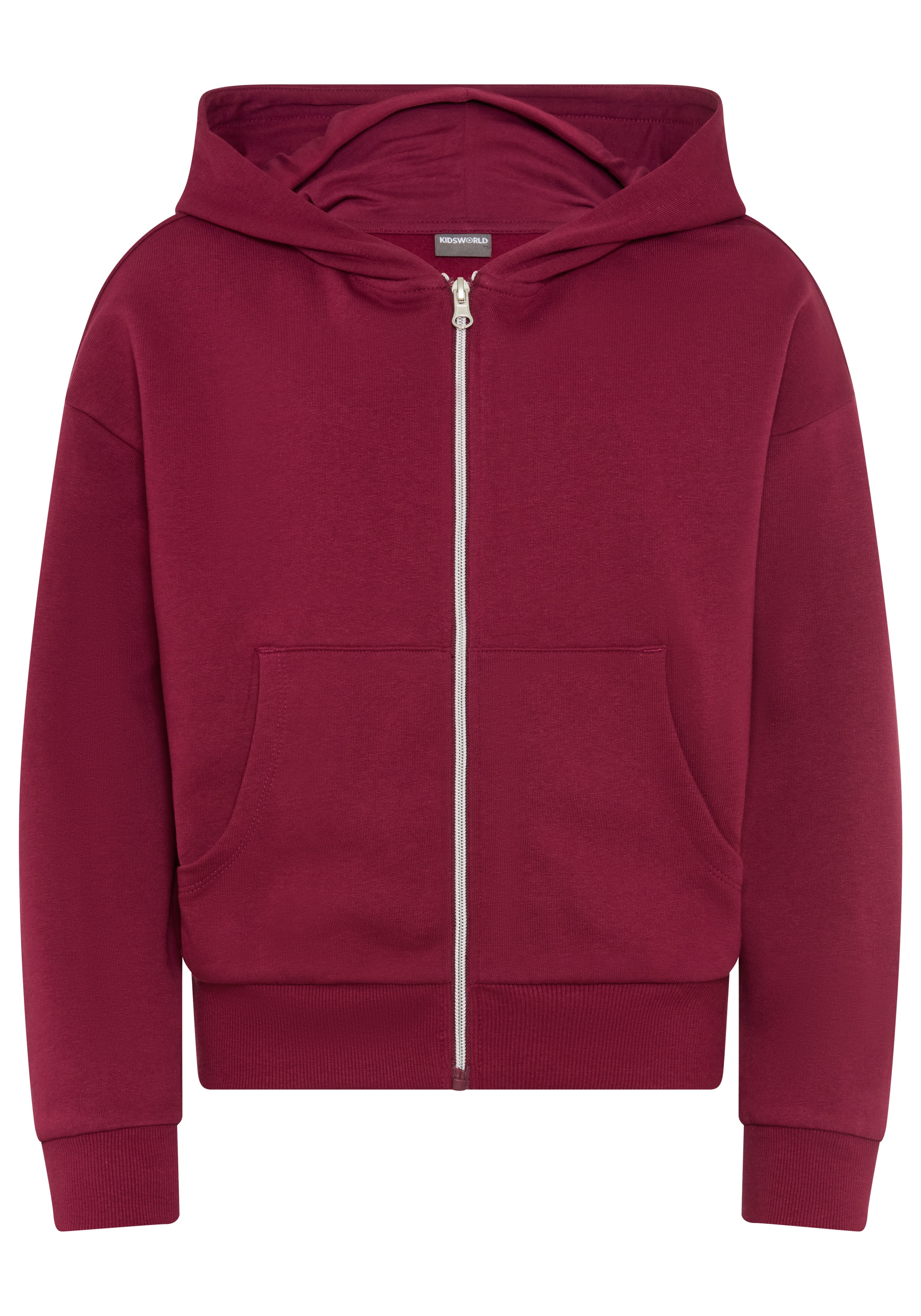 KIDSWORLD Sweat à capuche »Lässige Sweatjacke mit kleinem  Logo« Coupe ample