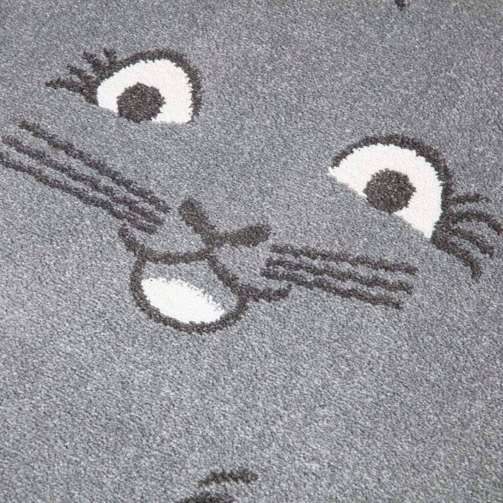 Carpet City Kinderteppich »ANIME894« Motivform 11 mm Höhe Kinderzimmer Teppich Modern mit Mond, Blumen, Wolken, Creme, Multi