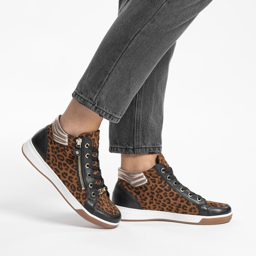 Ara Bottines de sneakers »ROM«  baskets montantes, boots à lacets avec garnitures contrastées