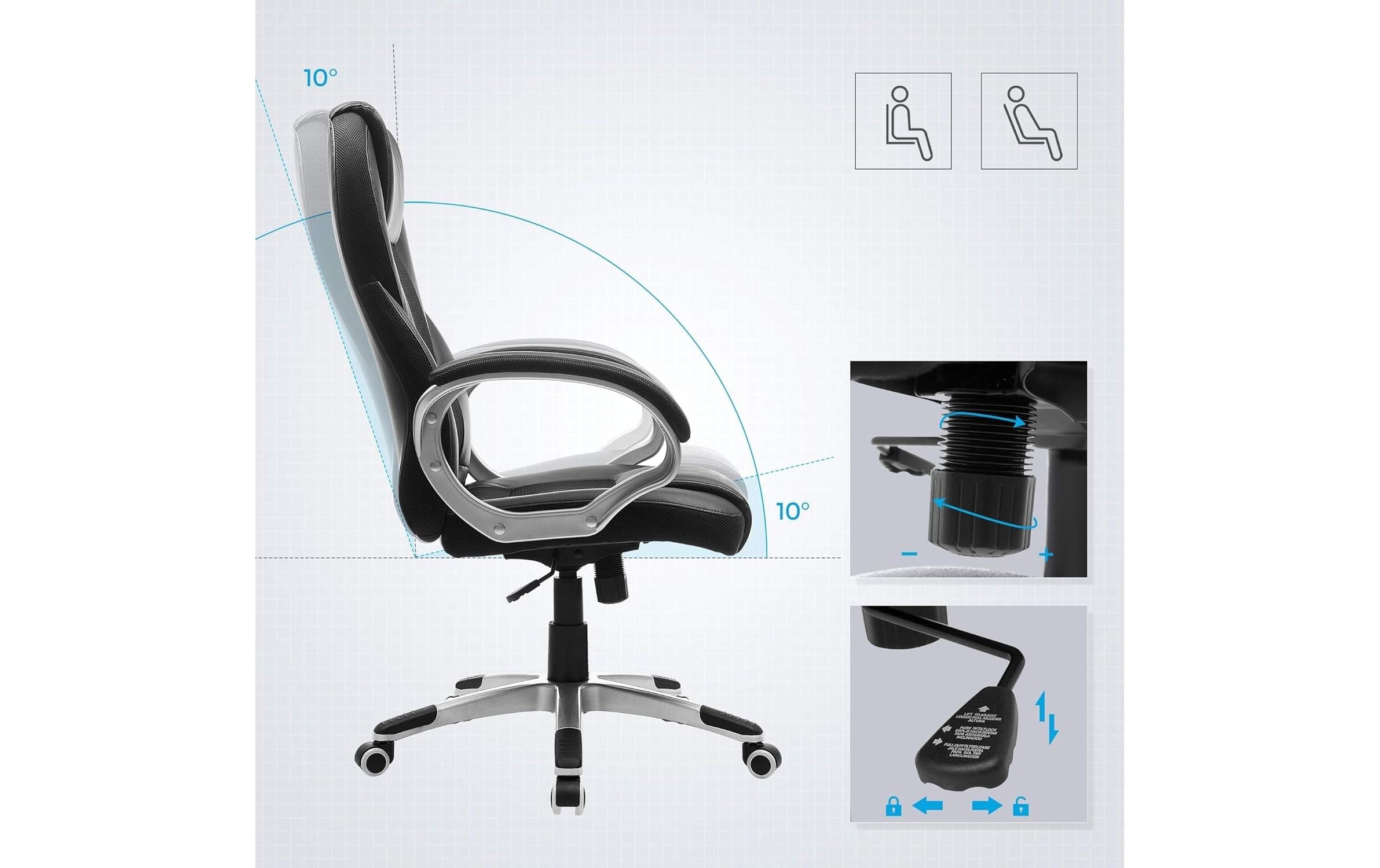 SONGMICS Chaise de bureau »mit Rollen« ()
