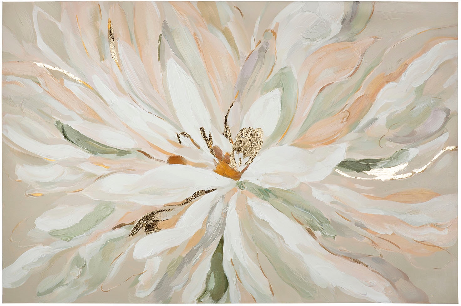 GILDE Leinwandbild »Bild rechteckig Golea weiss H. 80 cm« 1 Stk. tlg.