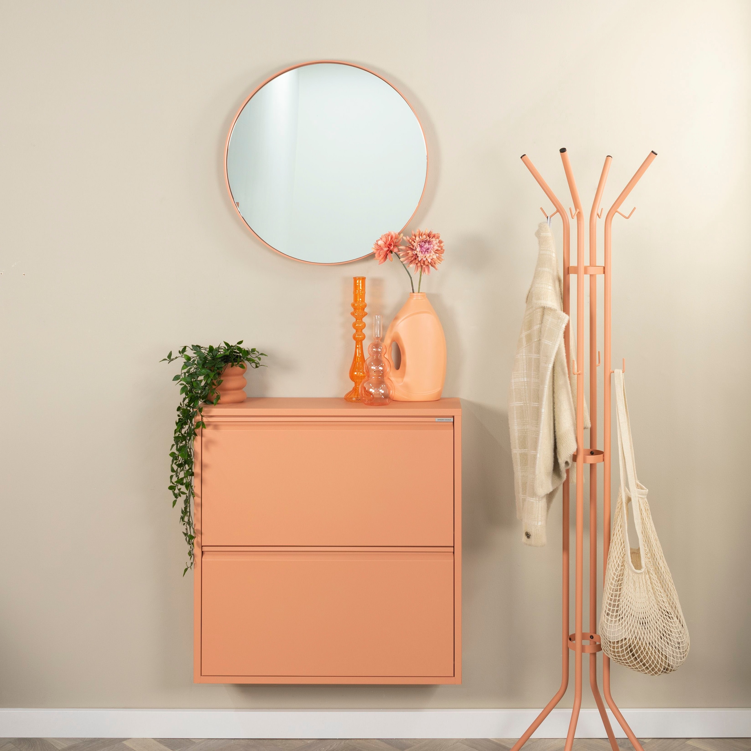 Spinder Design Armoire à chaussures »Billi Schuhklapper« Métal, largeur 75 cm, hauteur 77,5 cm, 2 volets