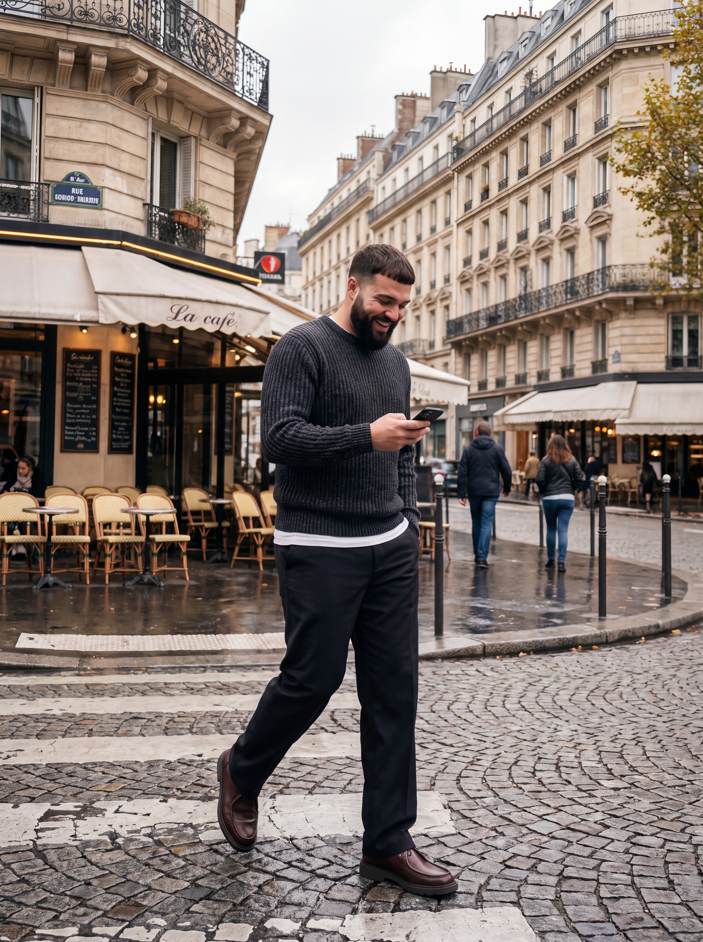 Jack & Jones PlusSize Pull à col rond »JJJAXON KNIT CREW NECK PLS« Materialmix, locker geschnitten