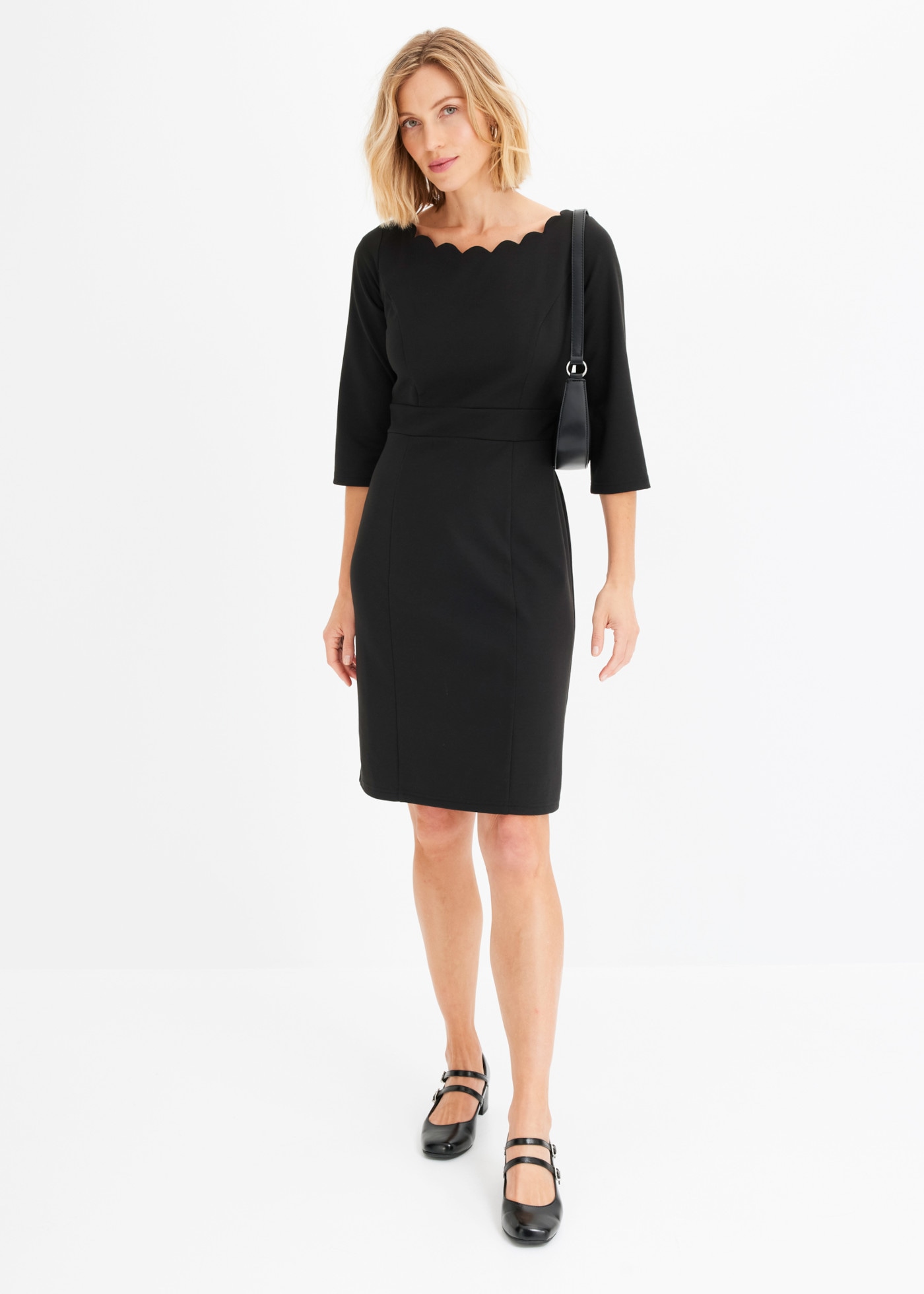 bonprix Robe fourreau coupe cintrée, en polyester, viscose et élasthanne