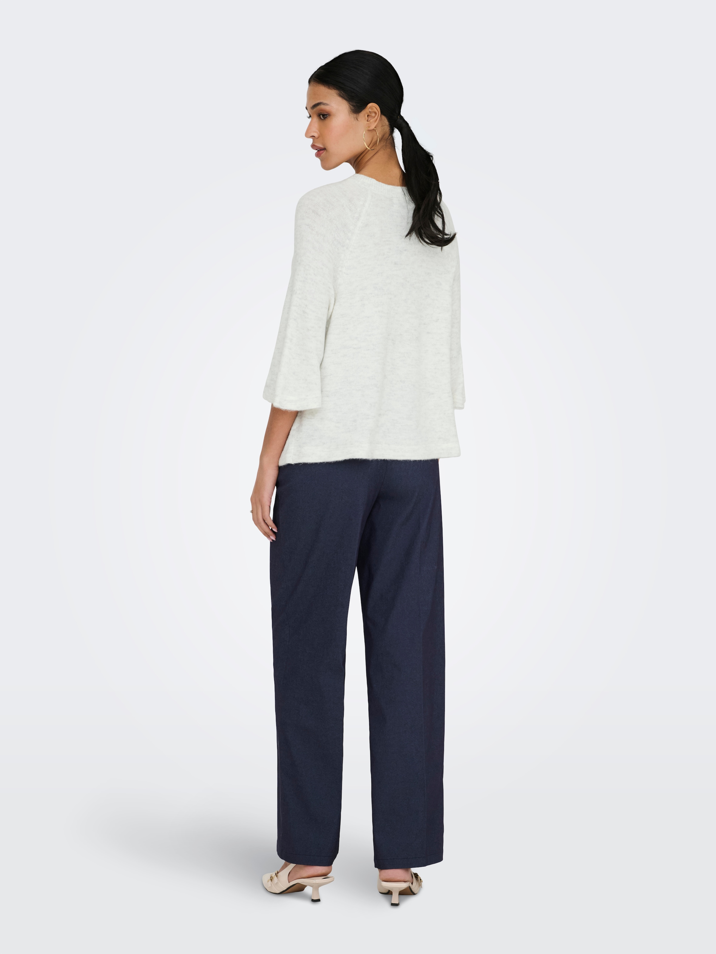 JDY Pull en tricot »JDYELANORA 3/4 PULLOVER KNT NOOS« mélange de matériaux, coupe régulière
