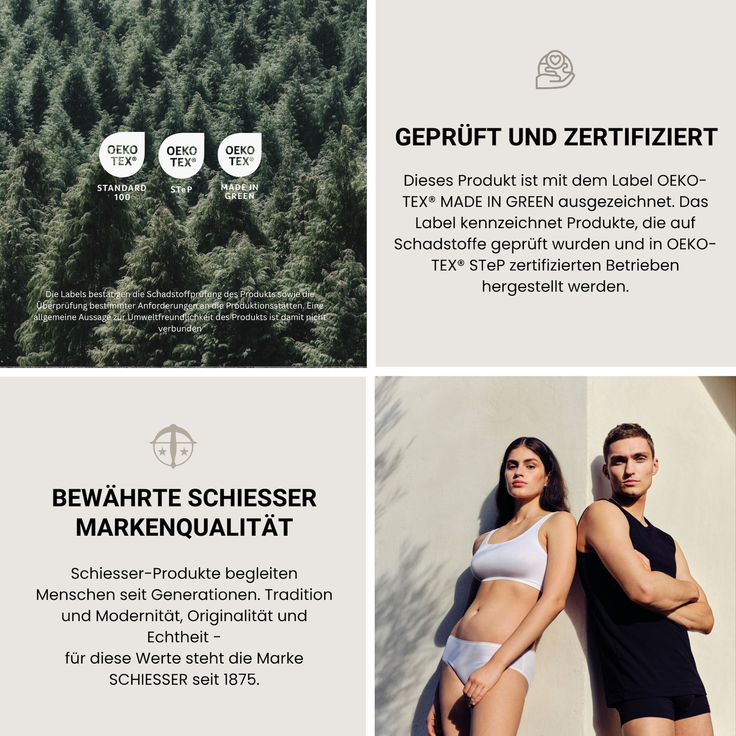 Schiesser Serviettes »Neapel aus 100% Baumwolle mit eleganter Hoch-Tief-Optik« OEKO-TEX® MADE IN GREEN