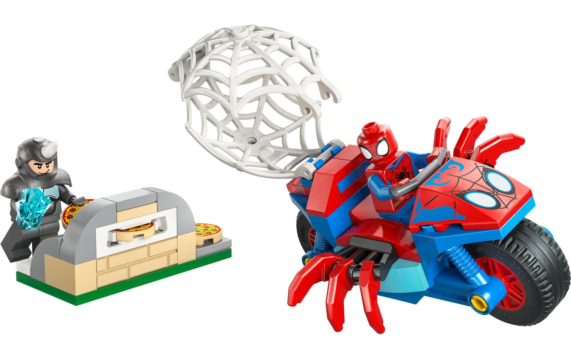 LEGO® Konstruktionsspielsteine »Marvel Spidey auf Motorrad vs. Rhino 11206«