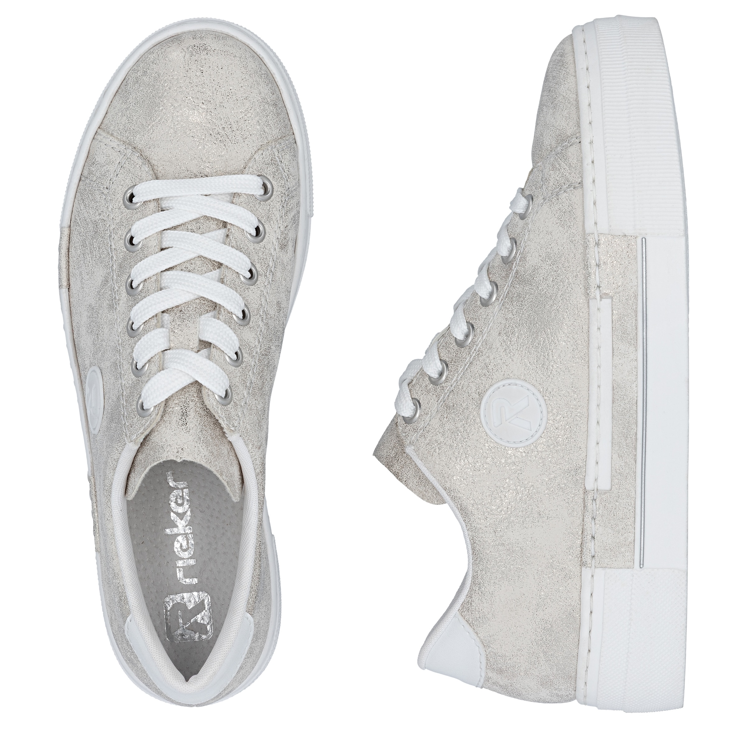 Rieker Sneakers  , Freizeitschuh, Halbschuh, Schnürschuh mit Plateausohle