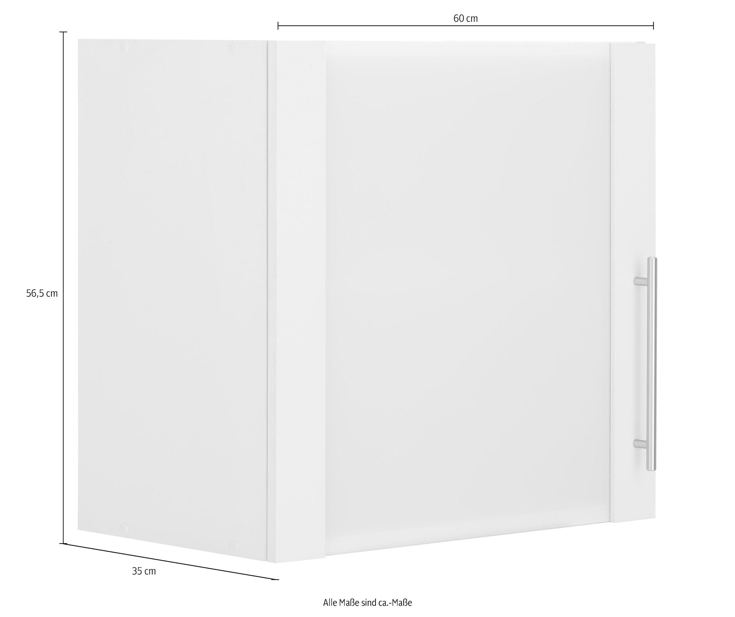 wiho Küchen Glashängeschrank »Cali, TOPSELLER« Front mit Glaseinsatz