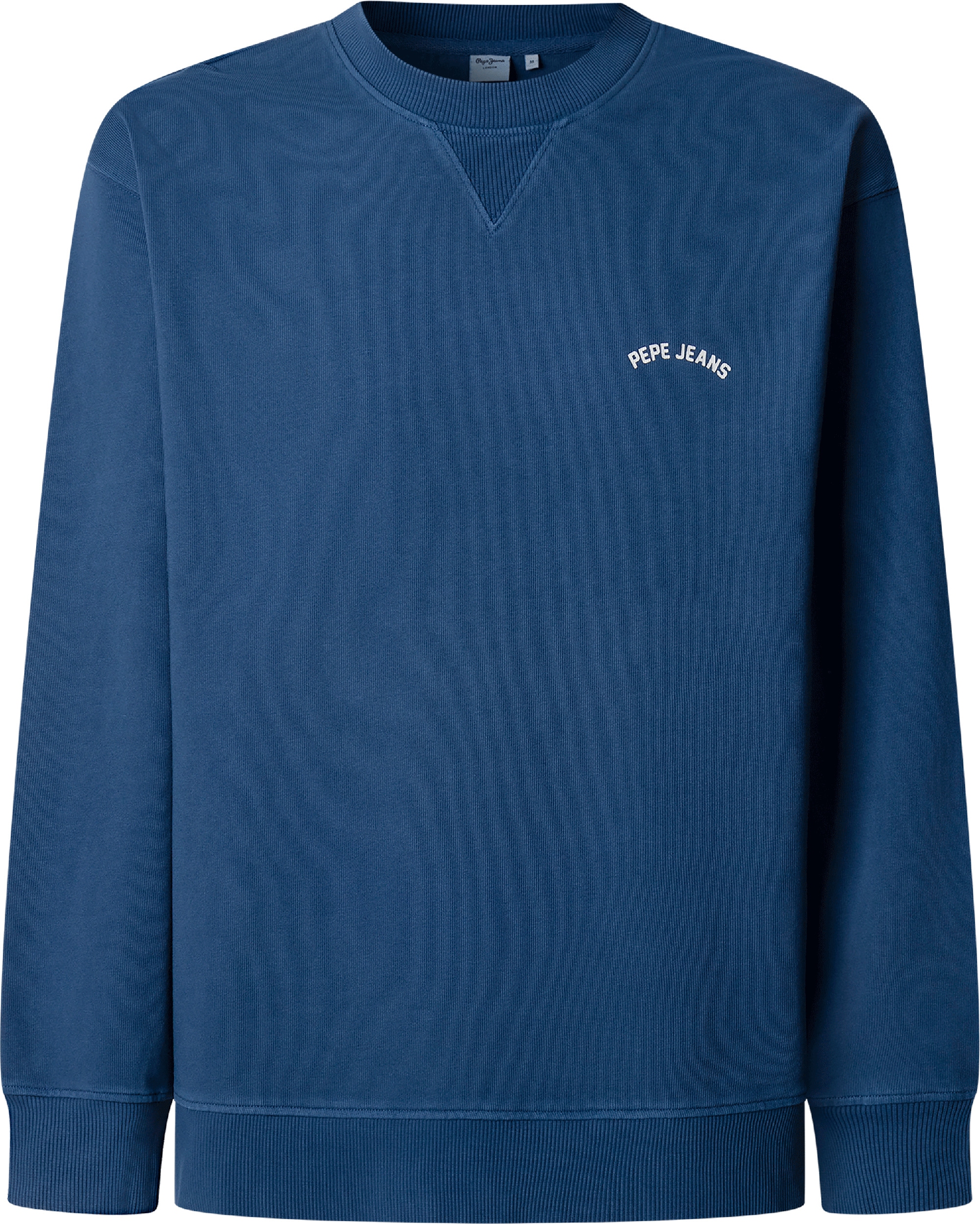 Pepe Jeans Sweat-shirt »JOHN CREW«, avec empiècement côtelé au col rond, inscription logo
