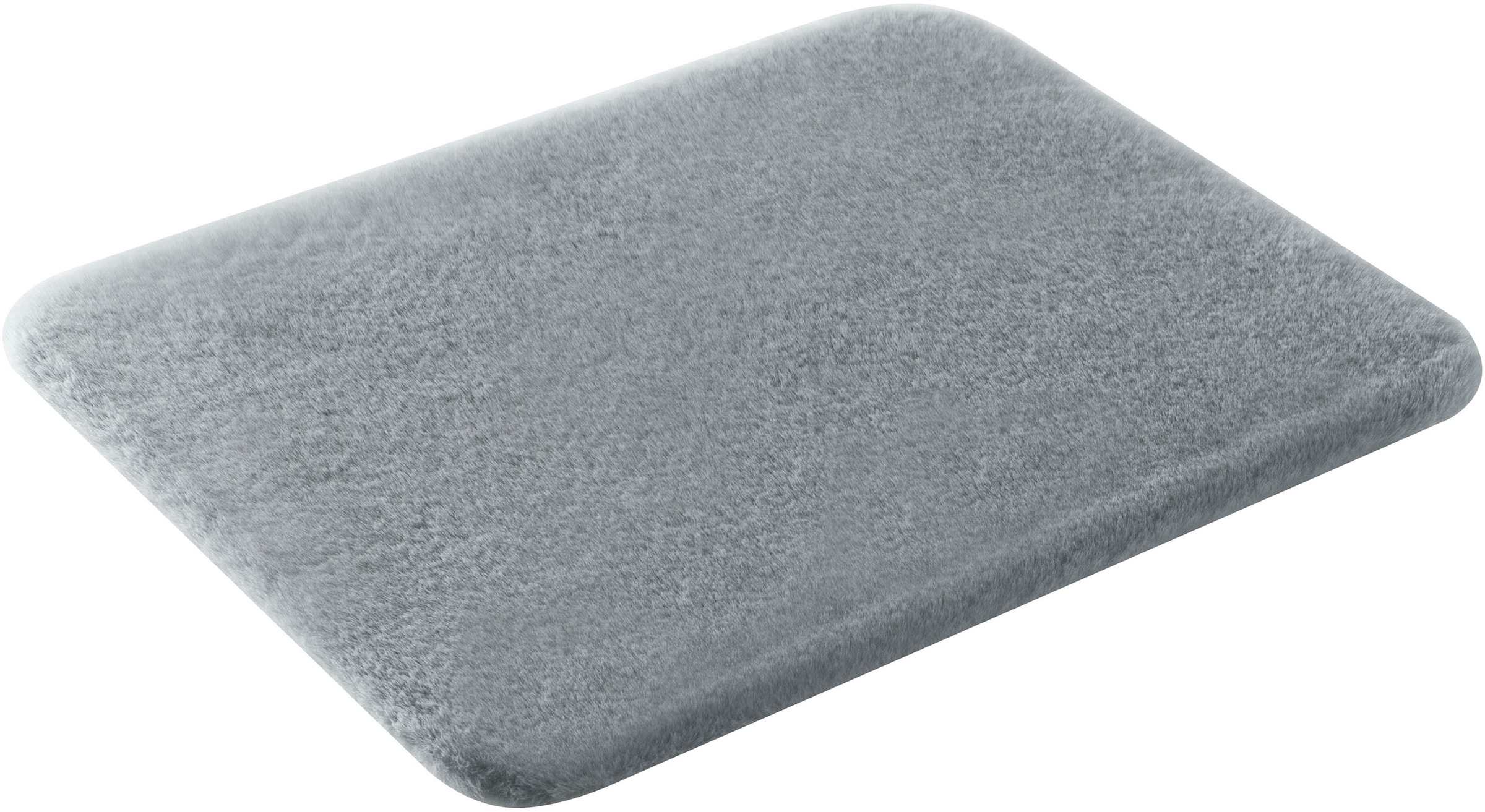 my home Badematte »Valeria, Kaninchenfell-Haptik« Höhe 20 mm rutschhemmend beschichtet fussbodenheizungsgeeignet | strapazierfähig Kunstfell, weicher Badteppich