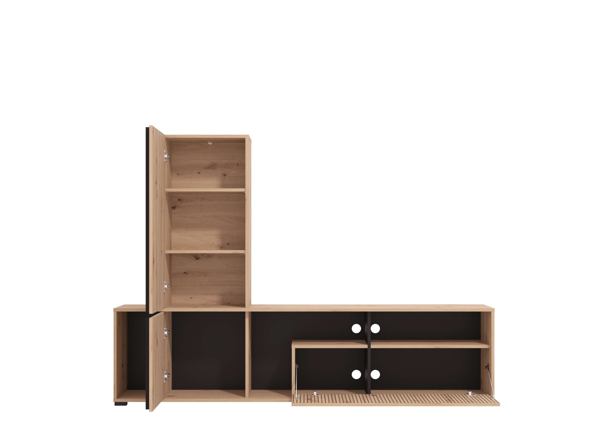 INOSIGN Meuble mural »Chania, 195 cm, inkl. TV Board und Highboard« Komplett-Set, 2 cuis tlg.