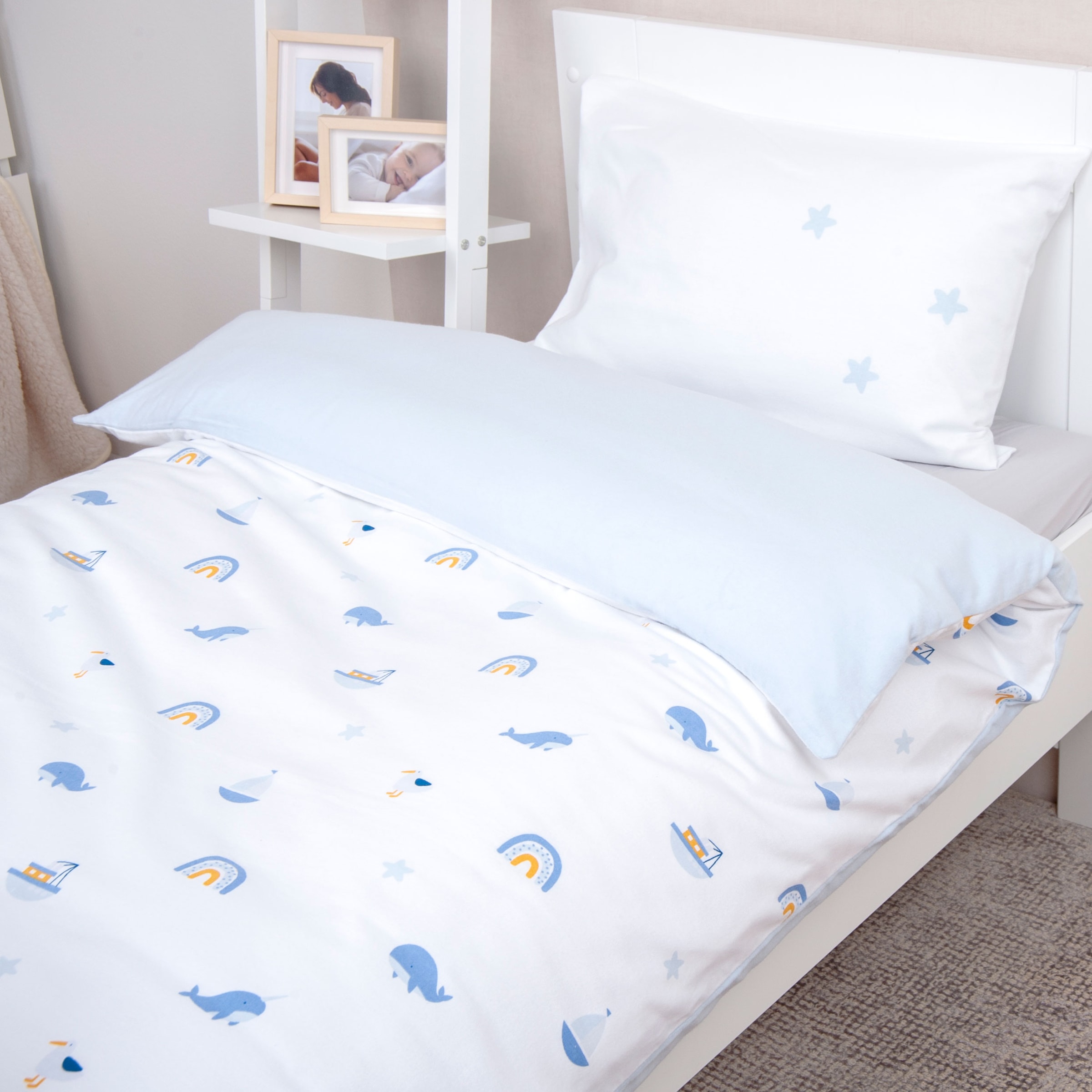 Baby Best Linge de lit pour bébé »Baby Best Little Ocean« 2 cuis linge de lit en flanelle