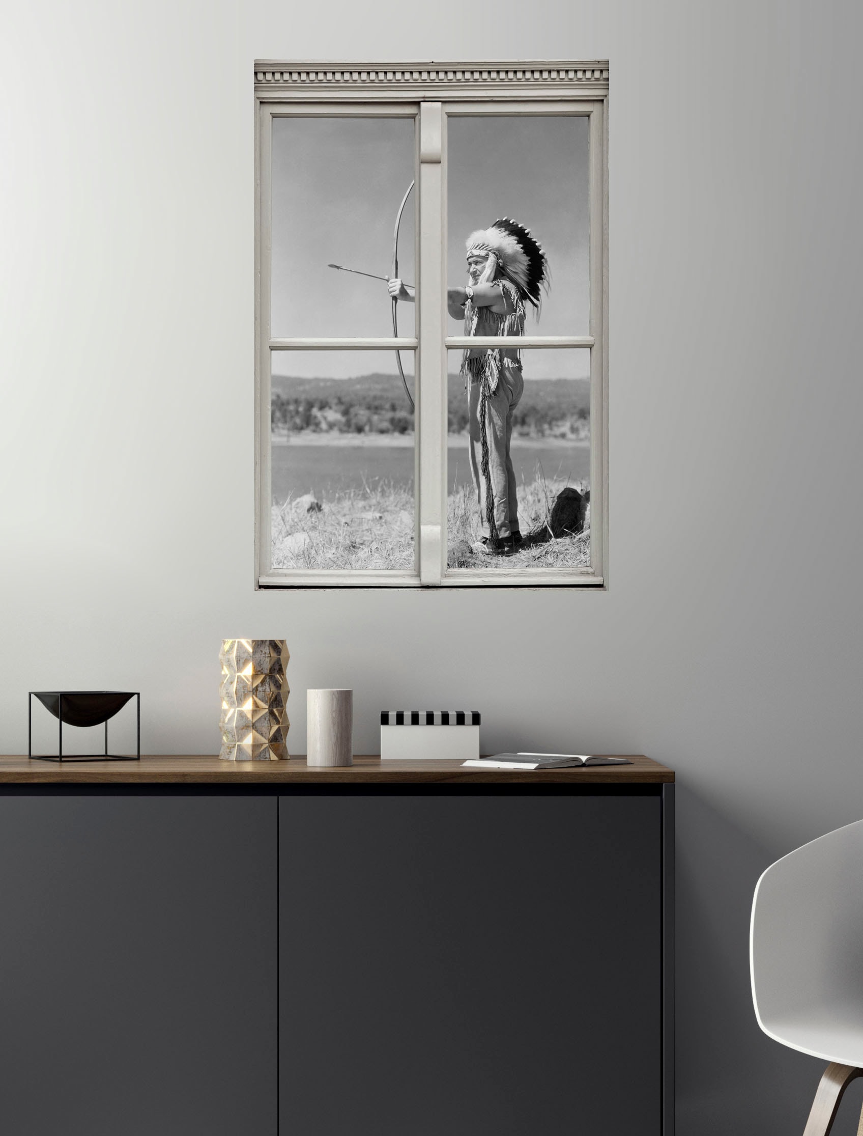 queence Autocollants muraux Wandsticker, Wandbild, selbstklebend, 3D, Fenster