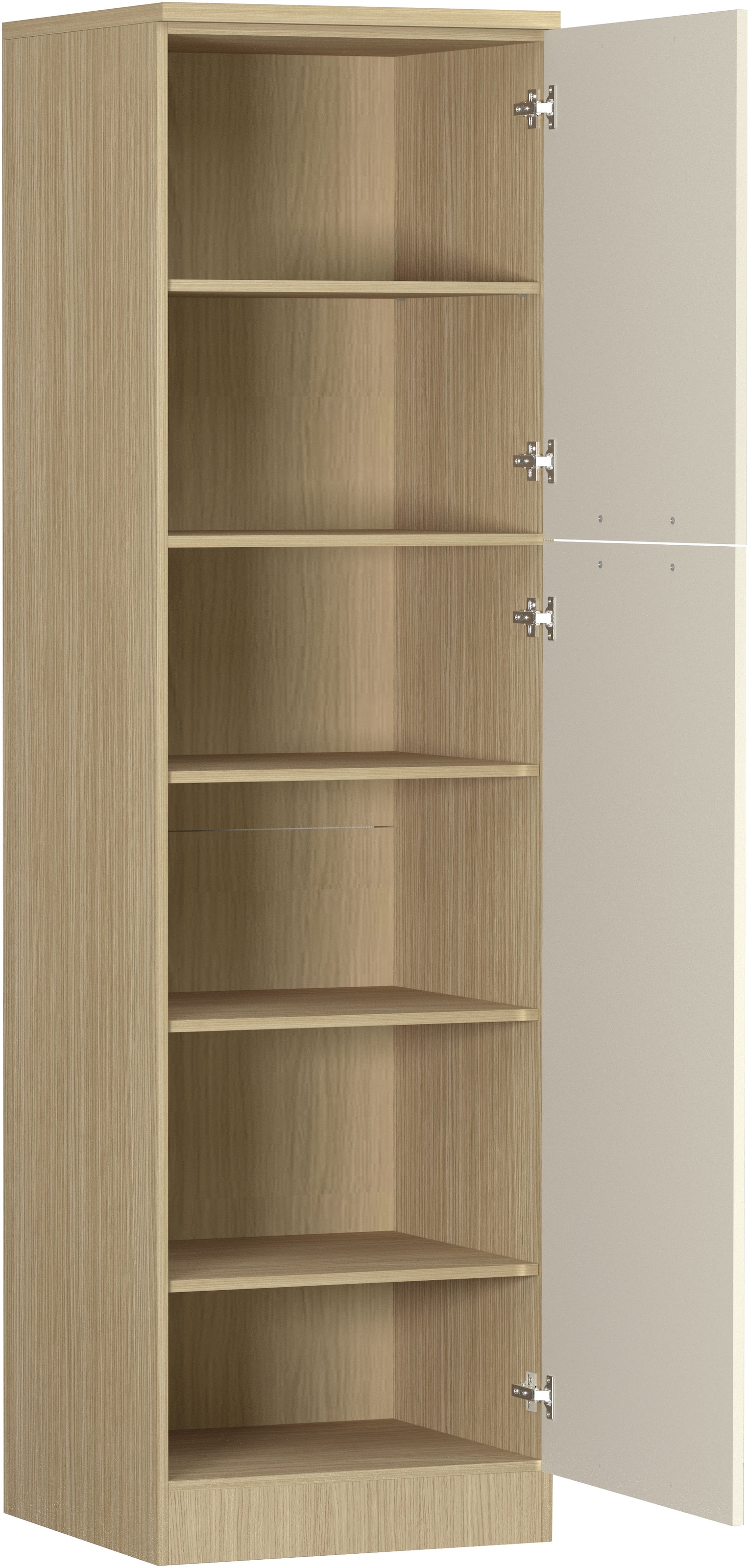 KOCHSTATION Vorratsschrank »Luna, Hochschrank, Küchenvorratsschrank, Speiseschrank, Made in Italy« B/T/H: 60×60×214,5 cm, mit 6 grosszügigen Fächern