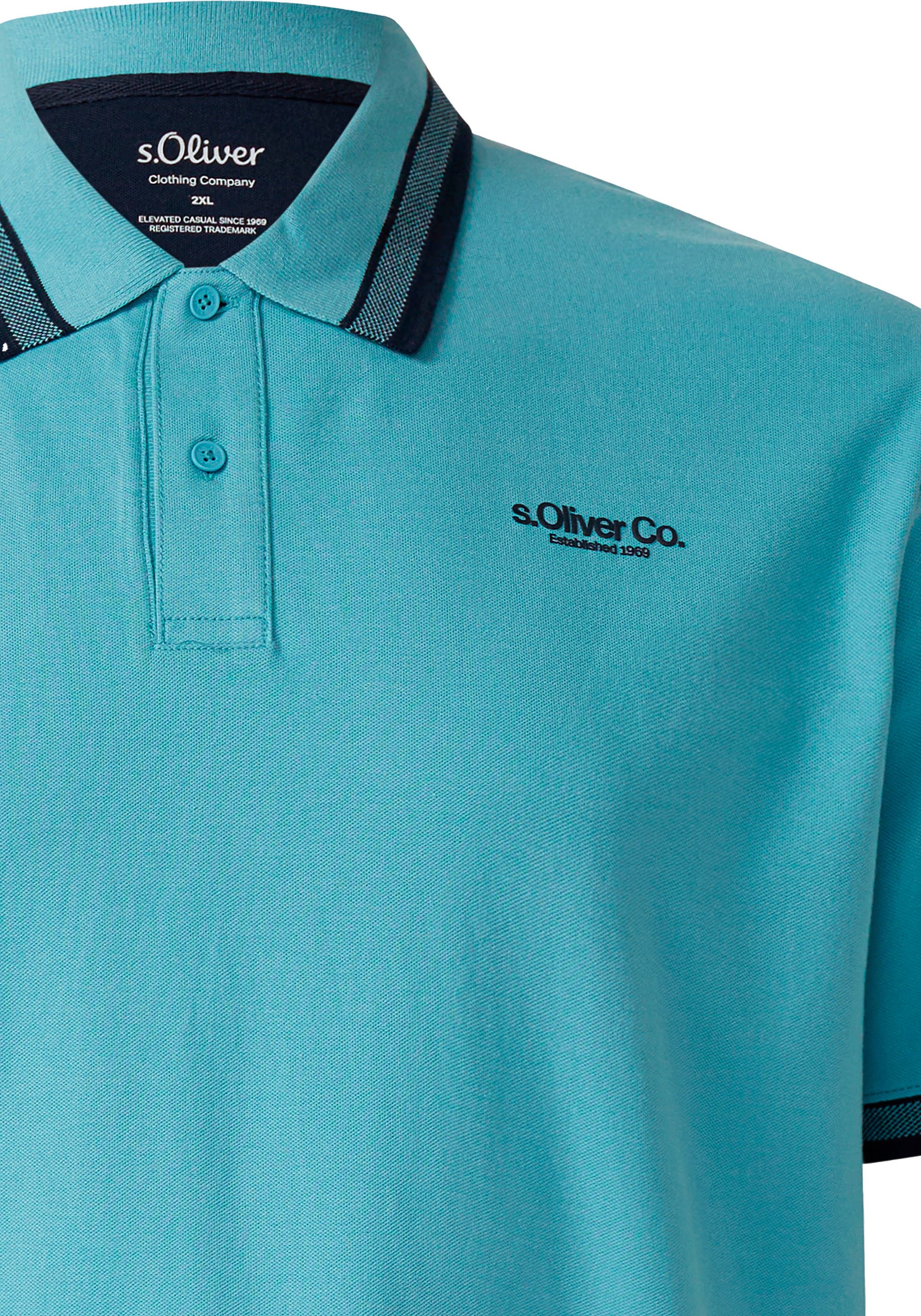 s.Oliver Men Big Sizes Poloshirt mit Logo Print