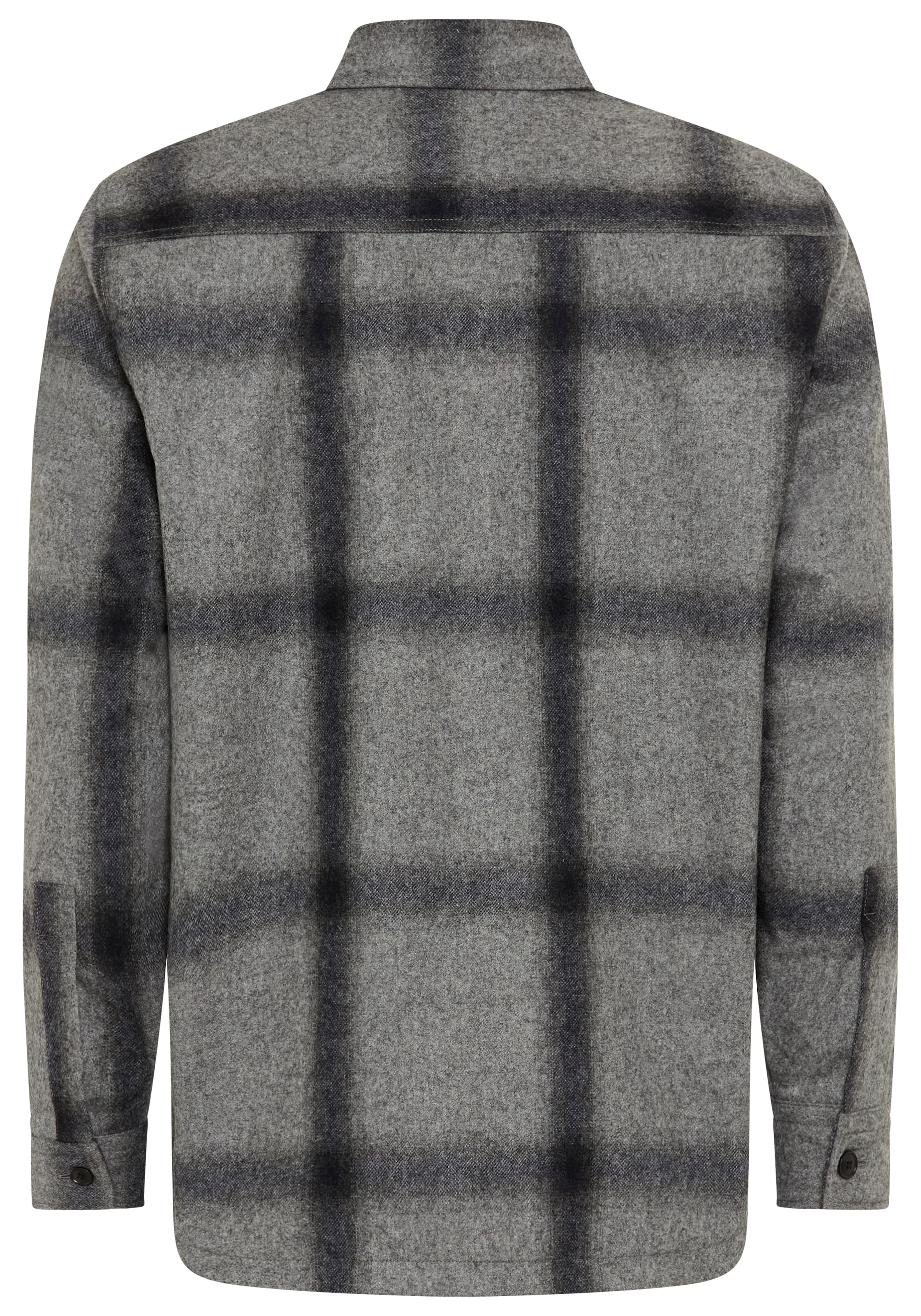 BOSS ORANGE Chemise à manches longues »Locky« melierte Wollmischung, Karo-Design, oversize fit