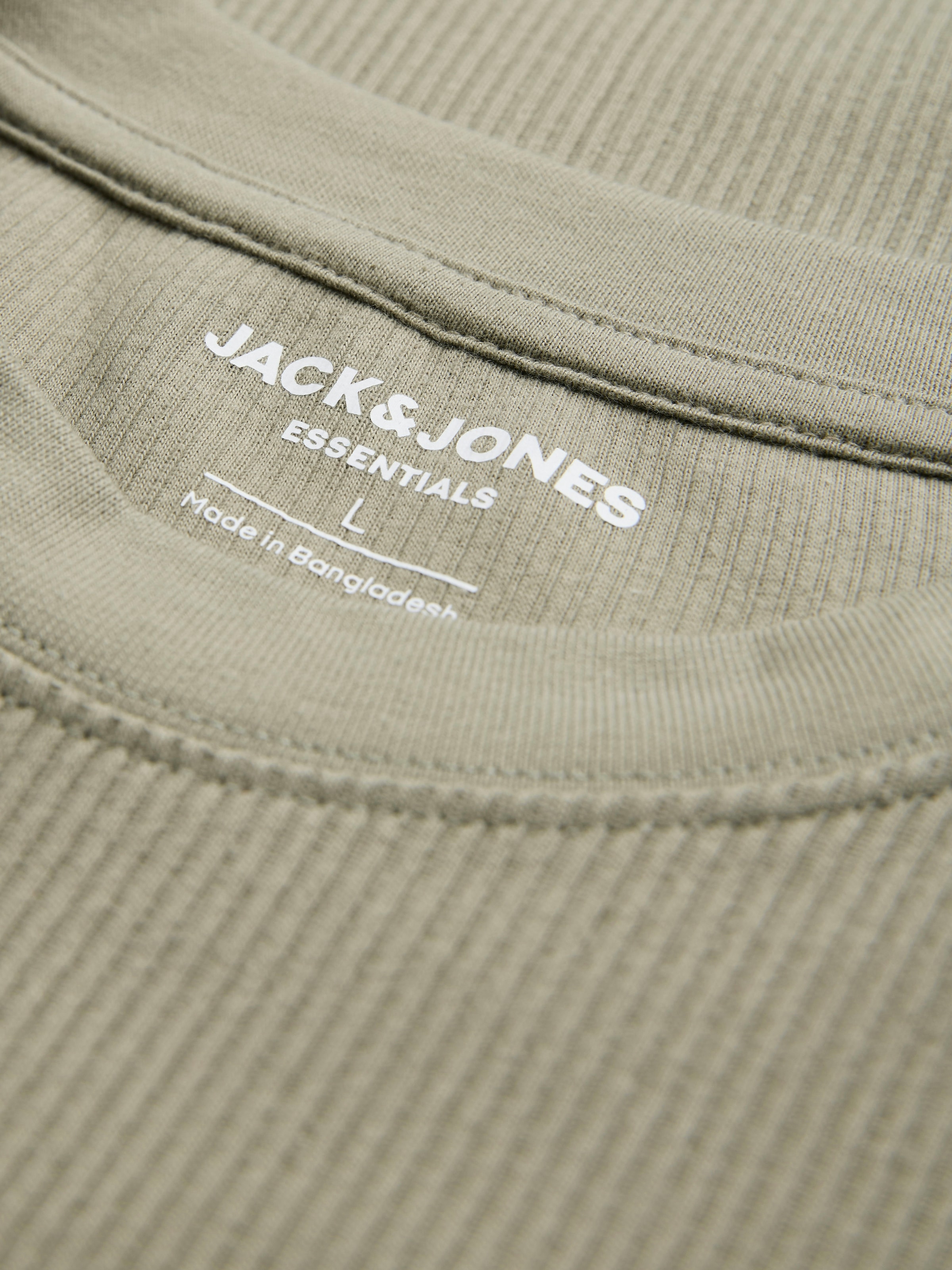 Jack & Jones Rundhalsshirt »JJEHARRISON STRUCTURE TEE SS O-NECK LN« mit Rundhalsusschnitt