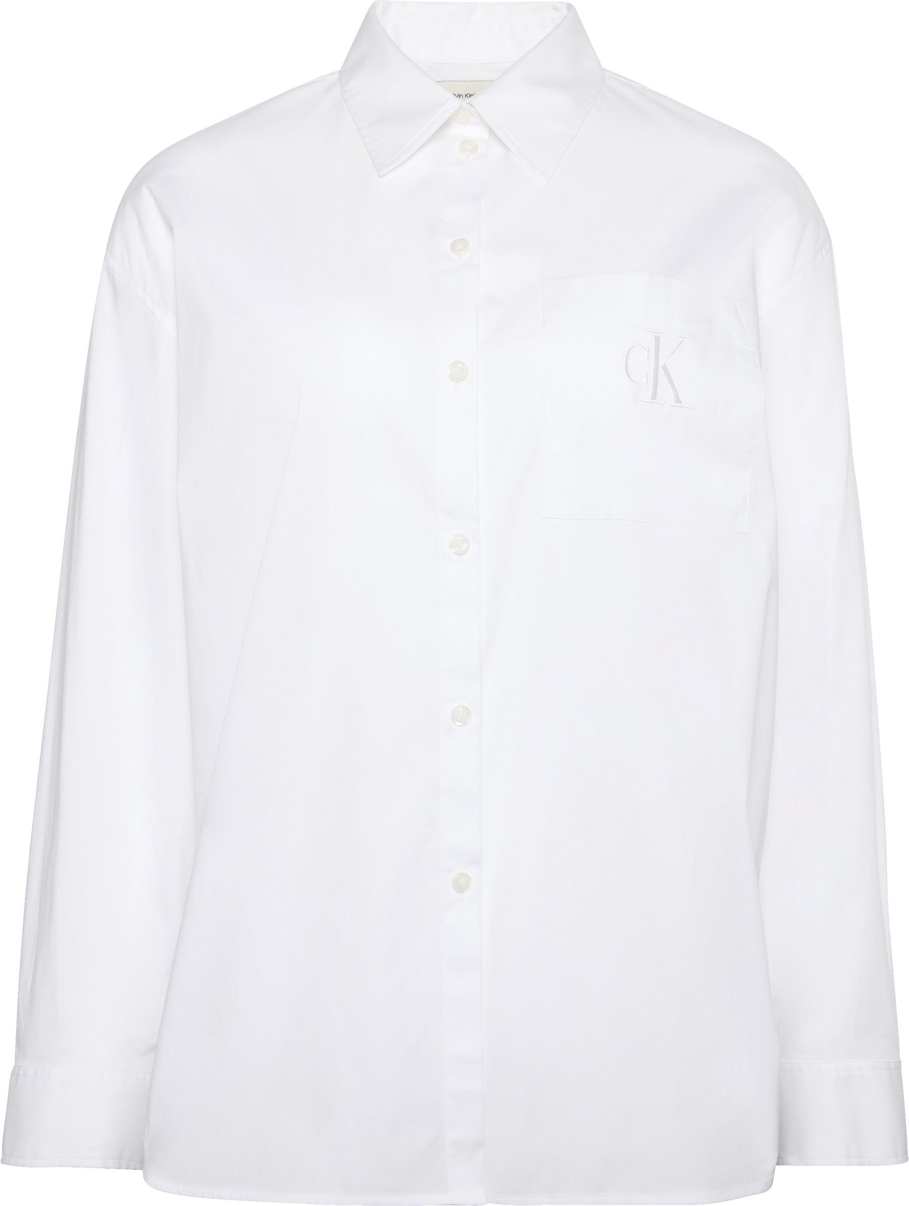 Calvin Klein Jeans Blouse chemise relaxte Passform, Stickerei auf der Brusttasche