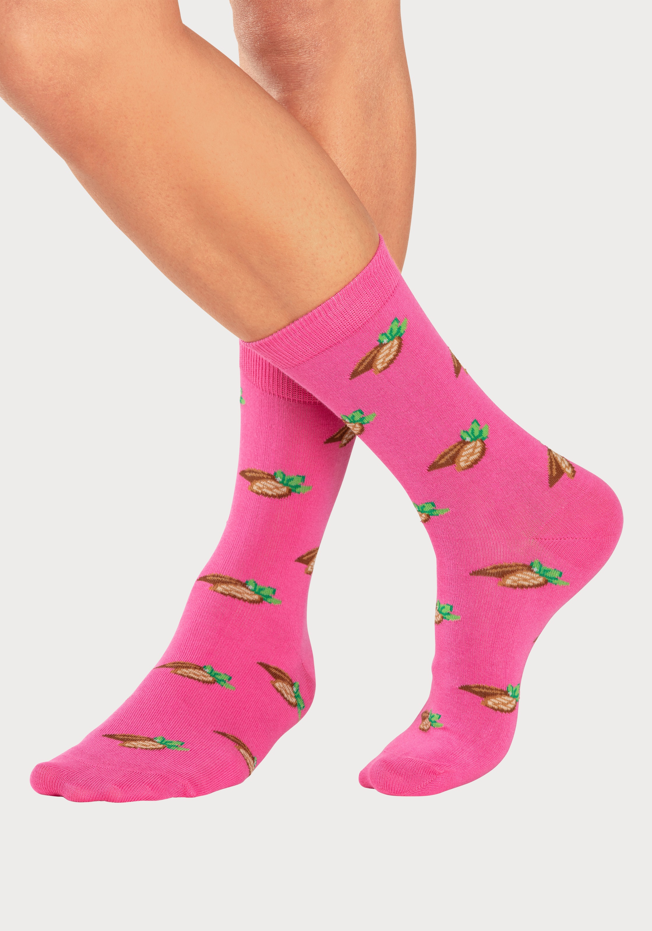 John Devin Socken Packung, 2 Paar tlg. mit bunten eingestrickten Motiven