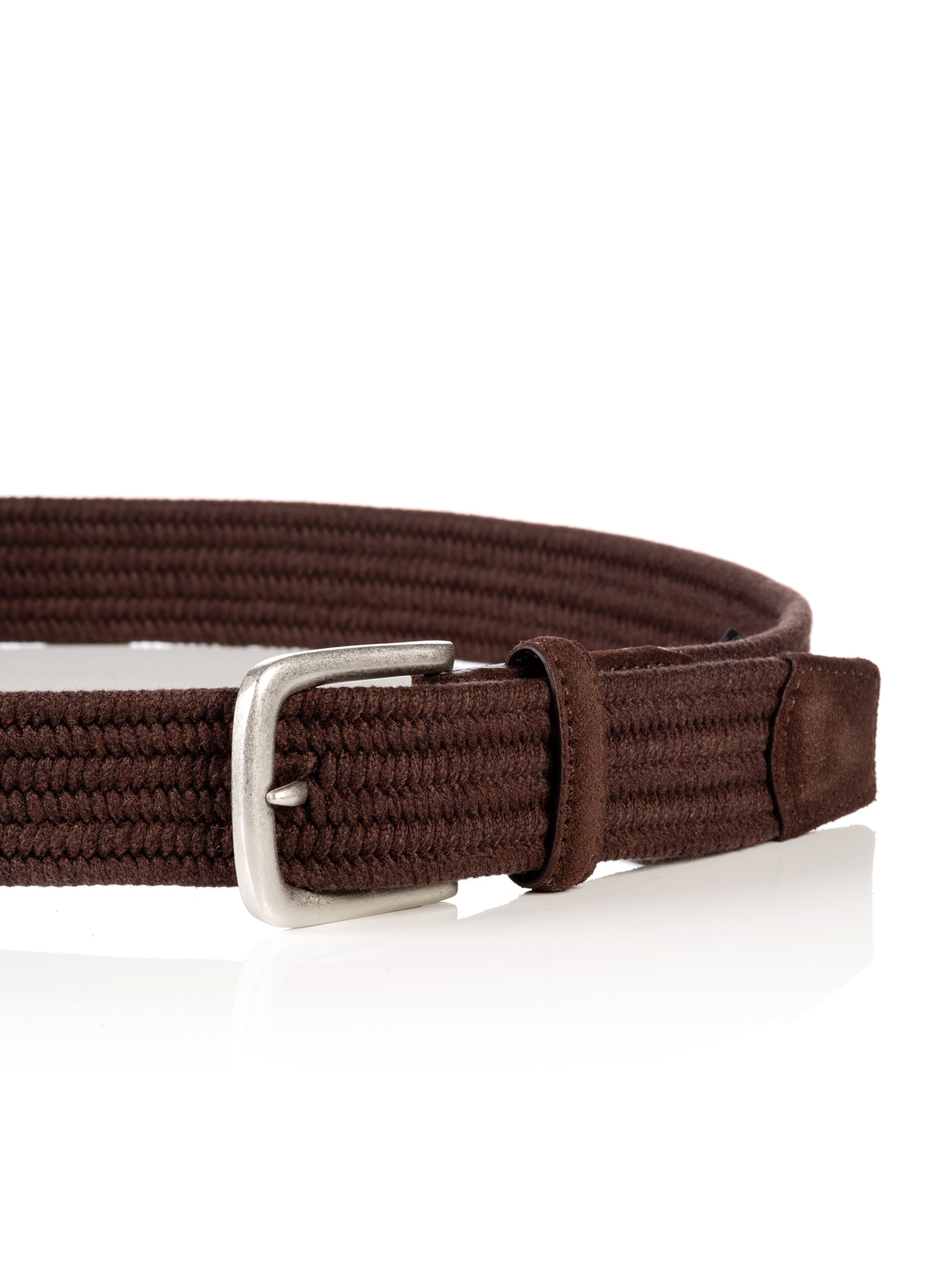 MONTI Ceinture tressée »SANREMO« bande tressée élastique, détails en daim