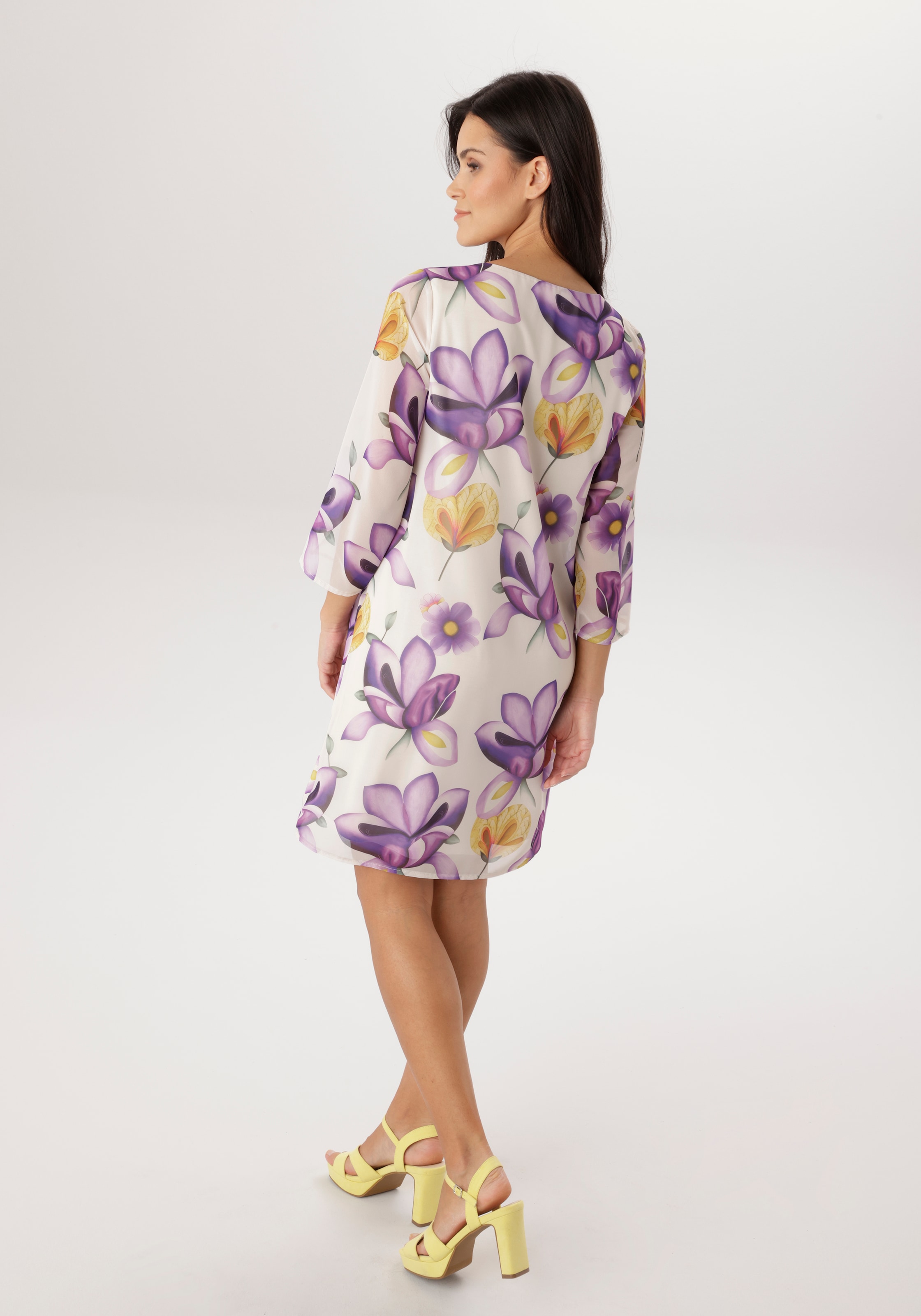 Aniston SELECTED Robe en mousseline de soie aus zartem Chiffon und gefüttert - NEUE KOLLEKTION