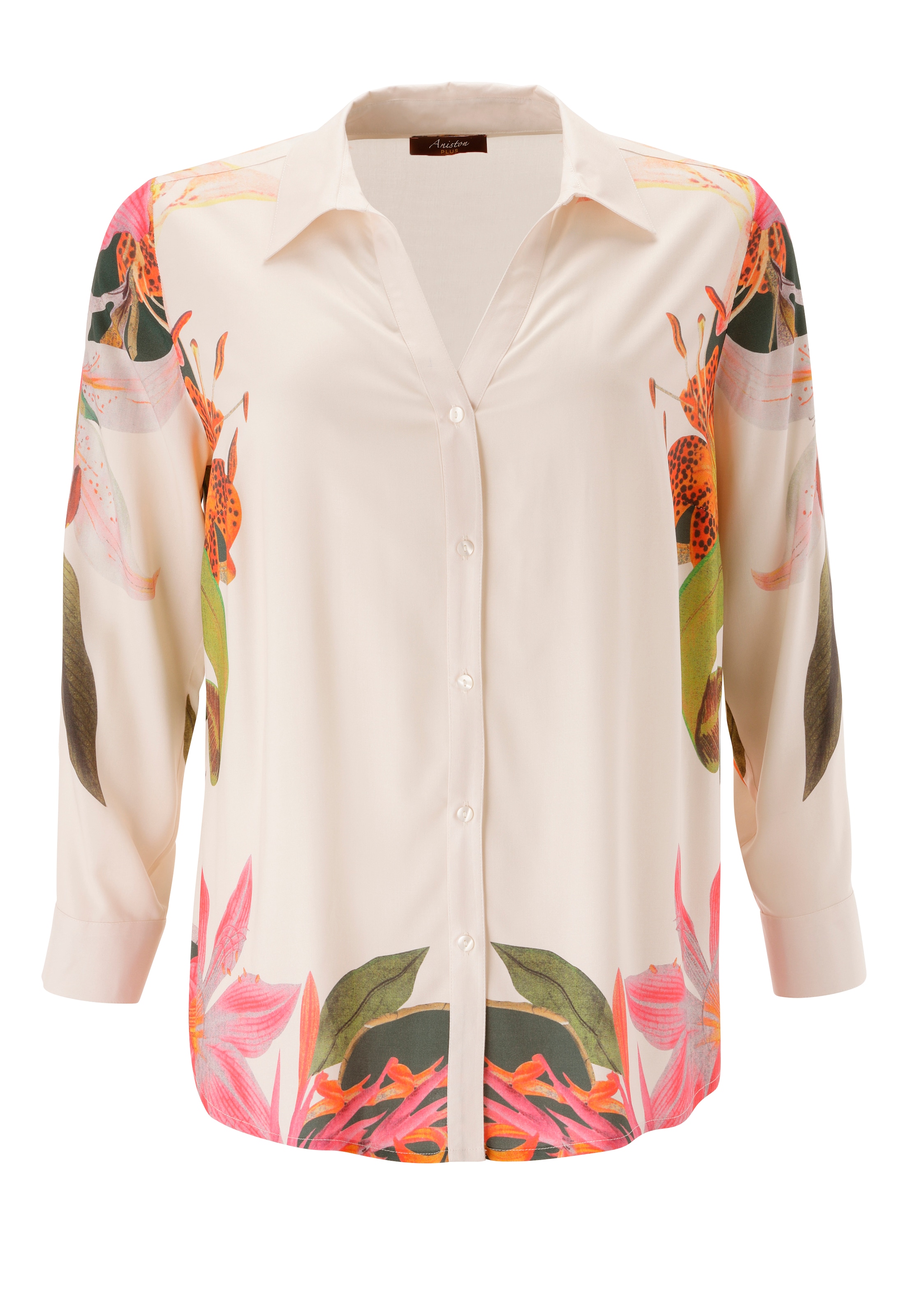 Aniston PLUS Blouse chemise aus weich fallender Viskose - NEUE KOLLEKTION