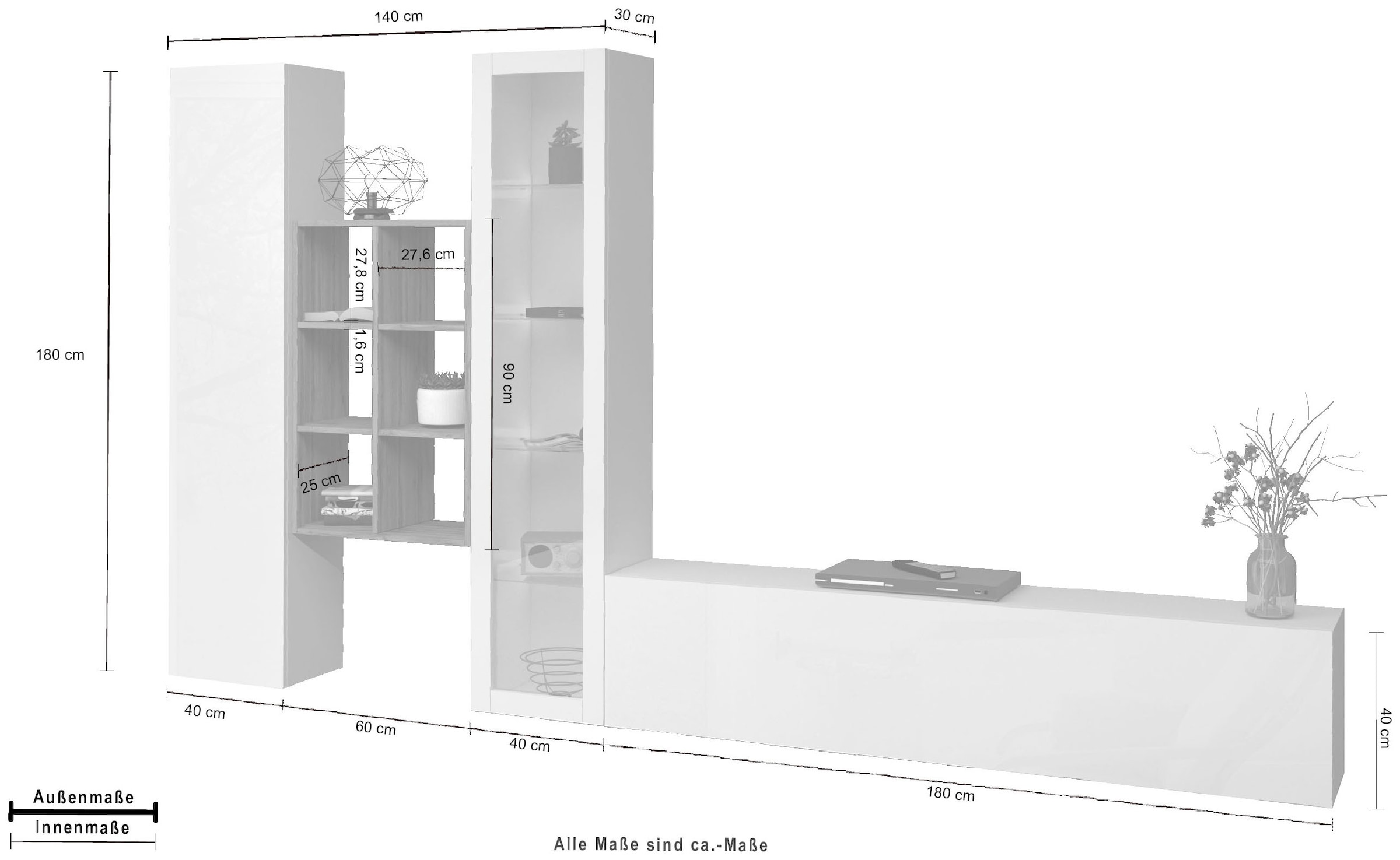Home affaire Meuble mural »Maruska« 1 cuis tlg.