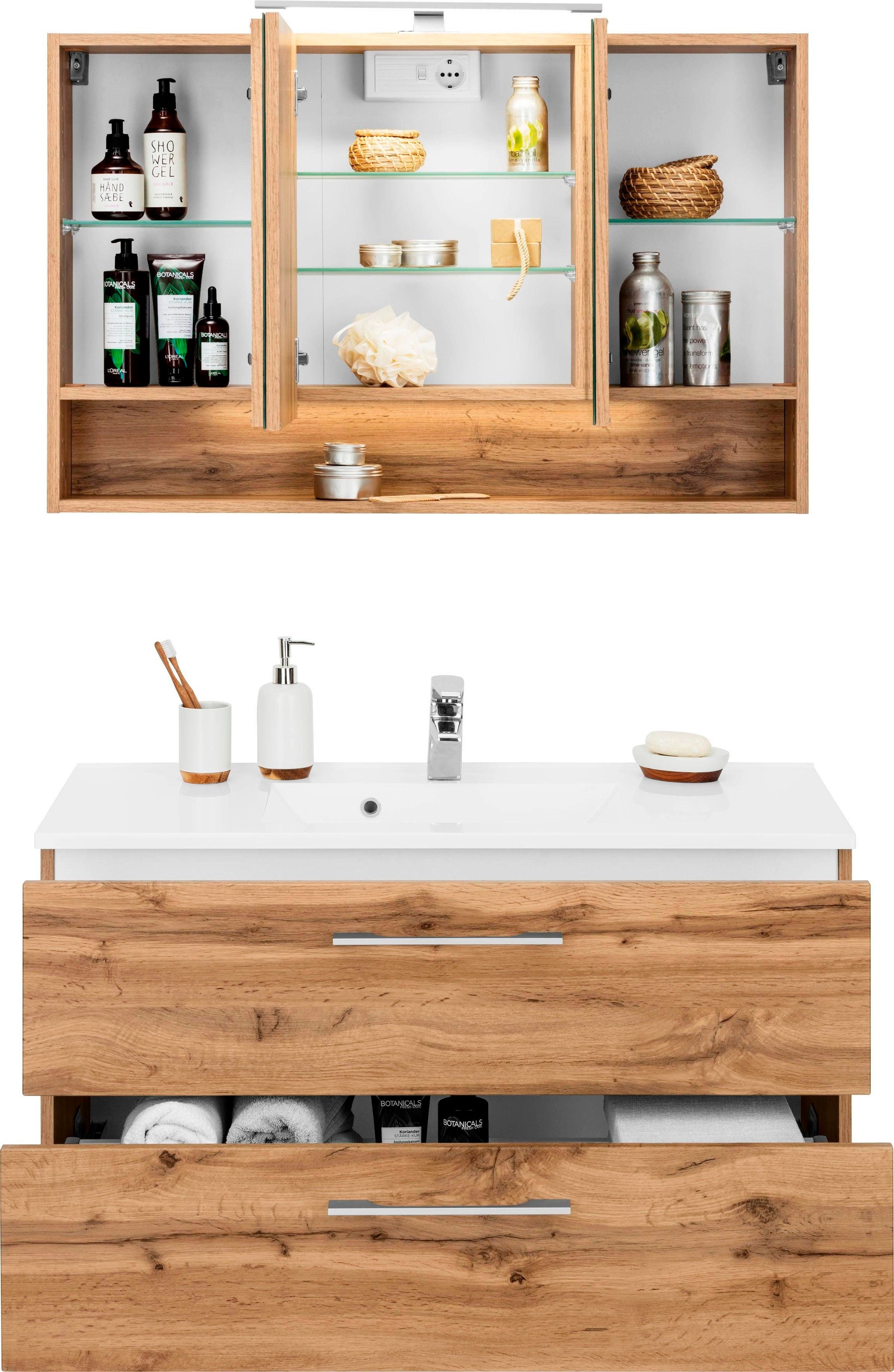 welltime Ensemble de meubles de salle de bain »Soria« 2 cuis tlg.
