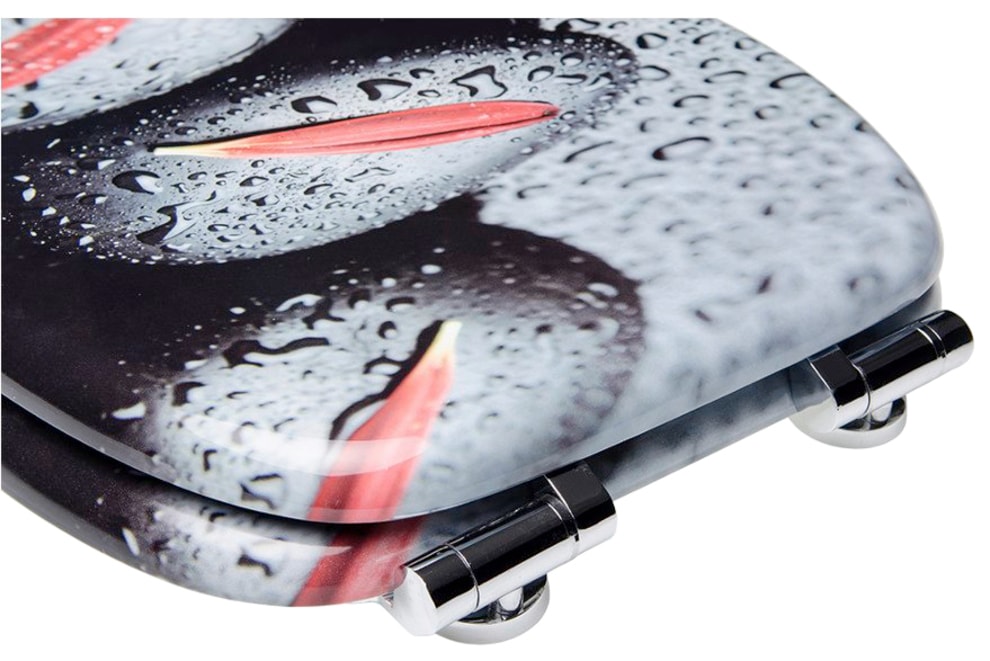 Sanilo Set d'accessoires de salle de bain »Elegance« bestehend aus WC-Sitz, Badteppich und Waschbeckenstöpsel