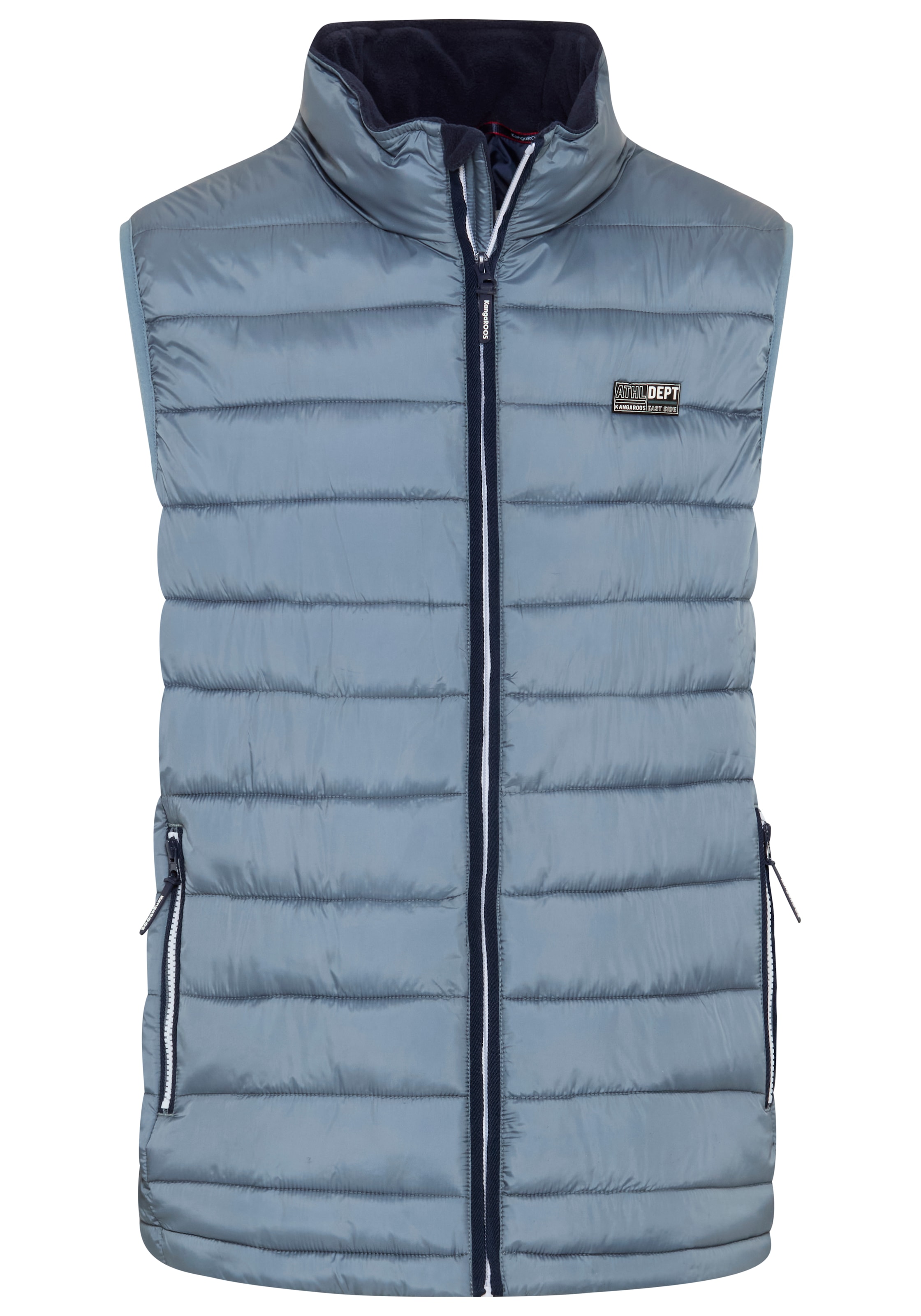 KangaROOS Gilet matelassé unifarben mit kontrastfarbenen Details, ideal für den Übergang