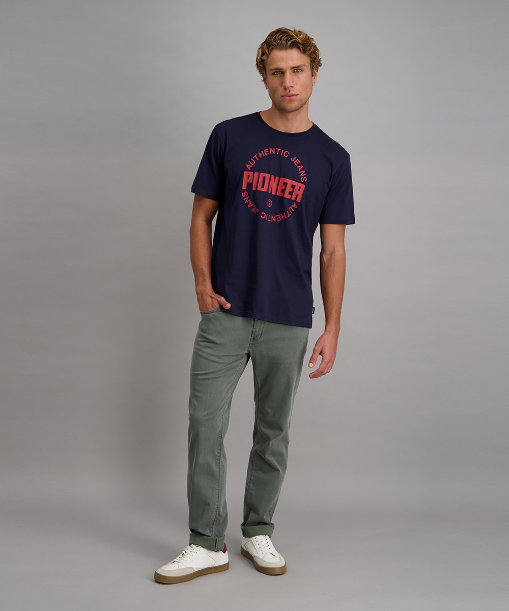 Pioneer Authentic Jeans T-Shirt mit Frontprint, Rundhals