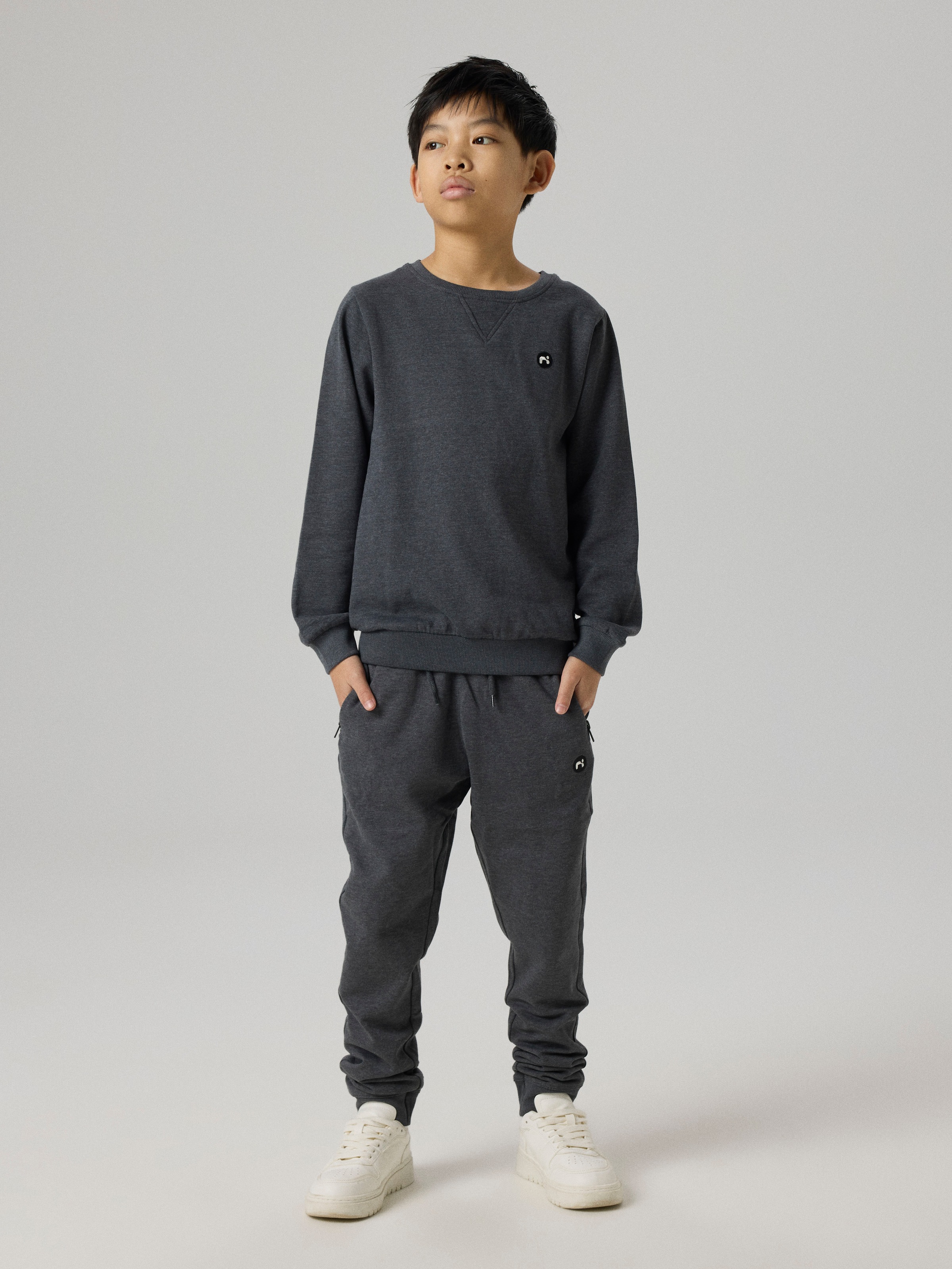 Name It Sweat-shirt »NKMVIMO für Jungen mit Bündchen und klassischer Form«, uni, décontracté, coupe régulière, mélange coton, col rond
