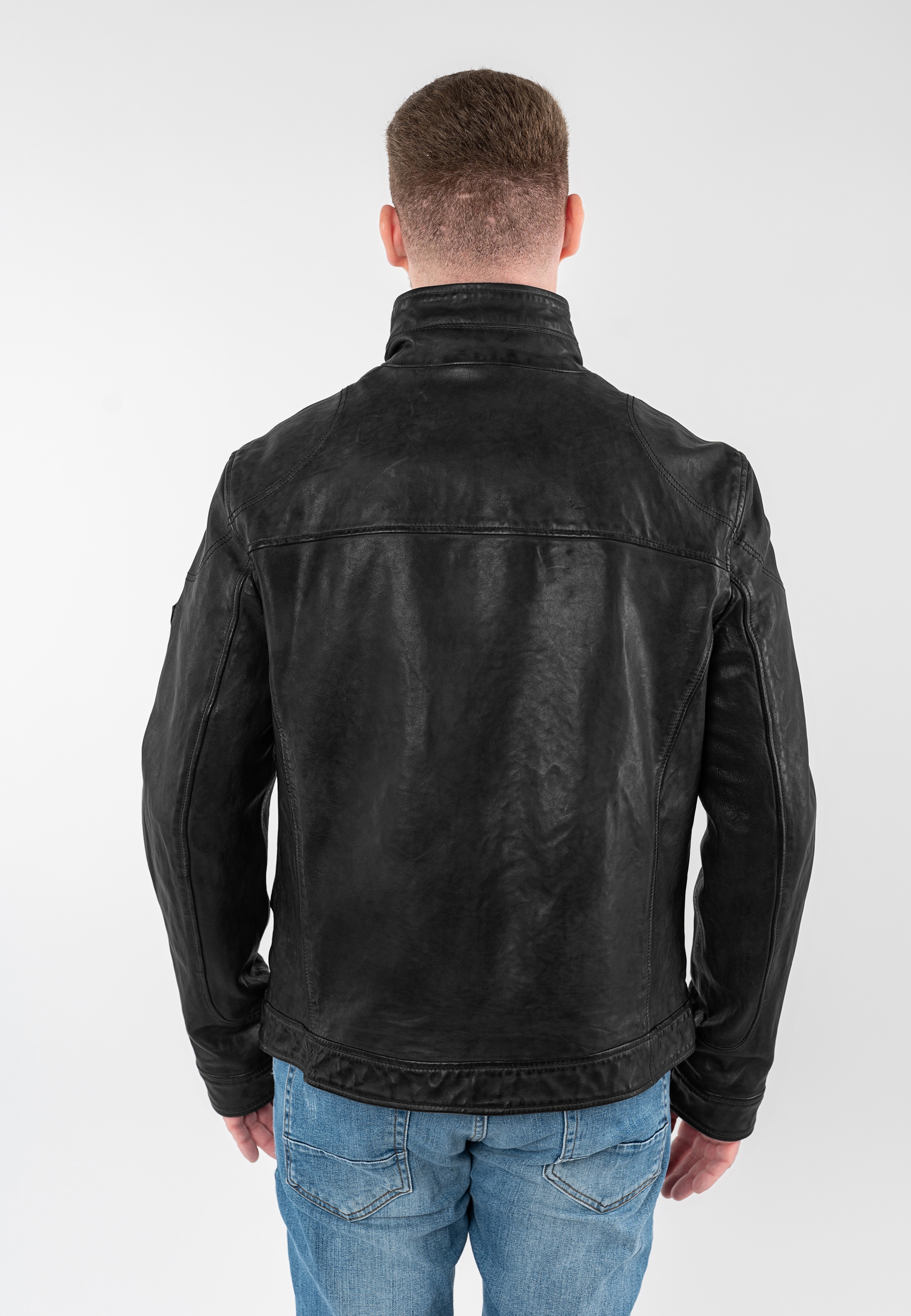 Mauritius Veste en cuir »MMJorric« mit aufgesetzten Brusttaschen