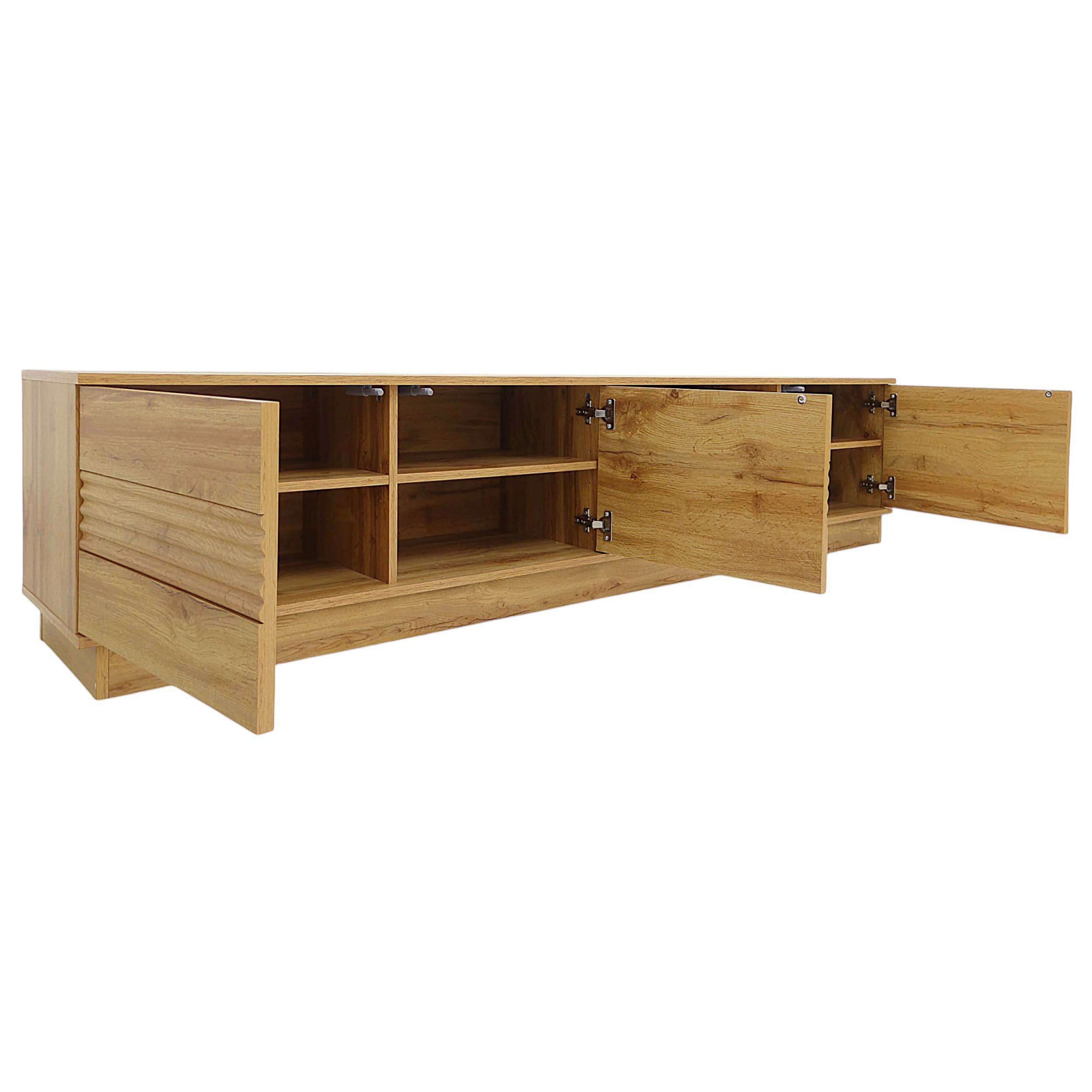 GOODproduct Table basse »Angers« Lowboard mit Push-to-open und Kabeldurchführung, Breite 200 cm