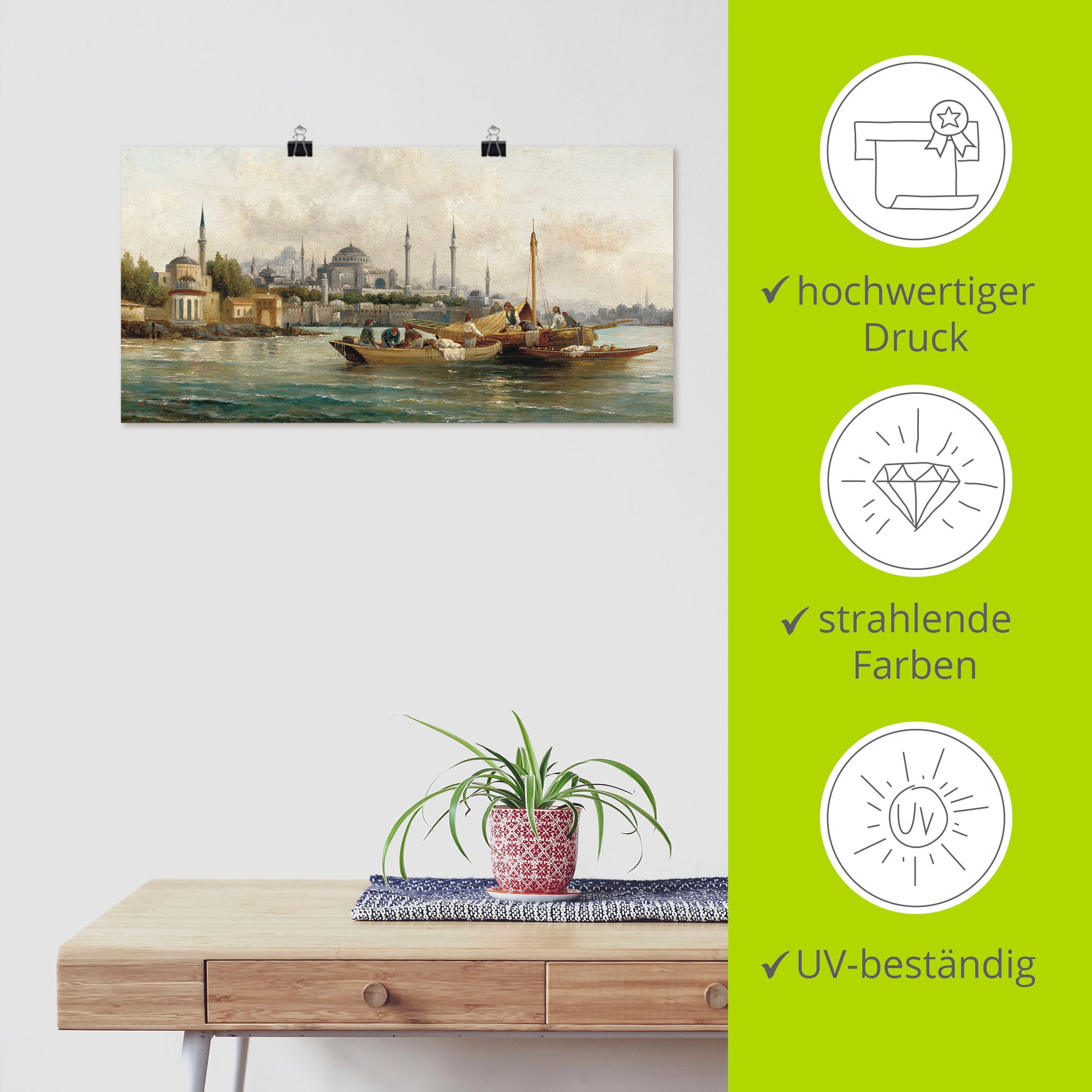 Artland Wandbild »Handelsschiffe vor Hagia Sophia« Boote & Schiffe 1 Stk. tlg. als Leinwandbild, Poster, Wandaufkleber in verschied. Grössen