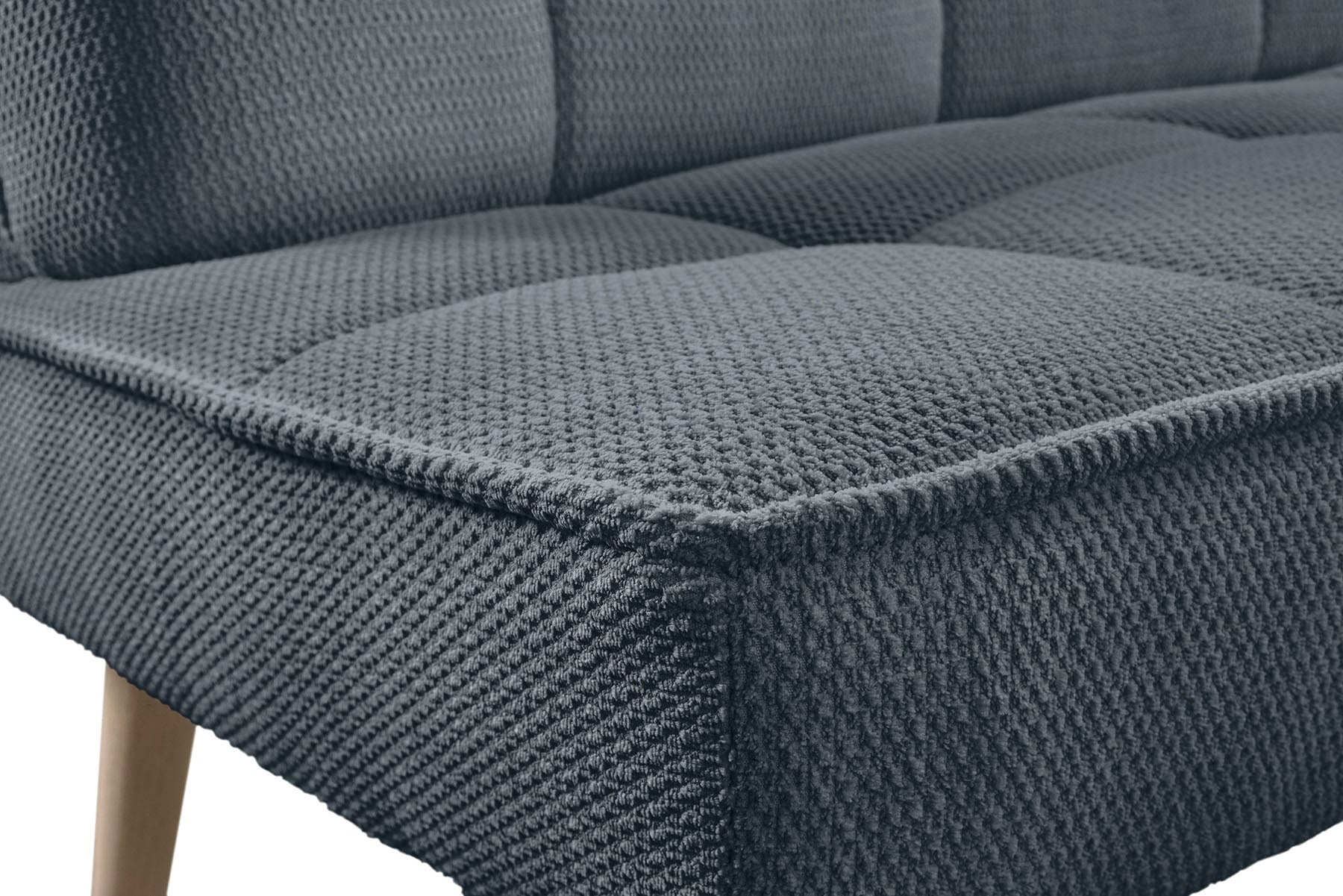 exxpo - sofa fashion Banc d'angle »Latte« couture moderne siège et dossier, confortable et élégant, pied en bois haut