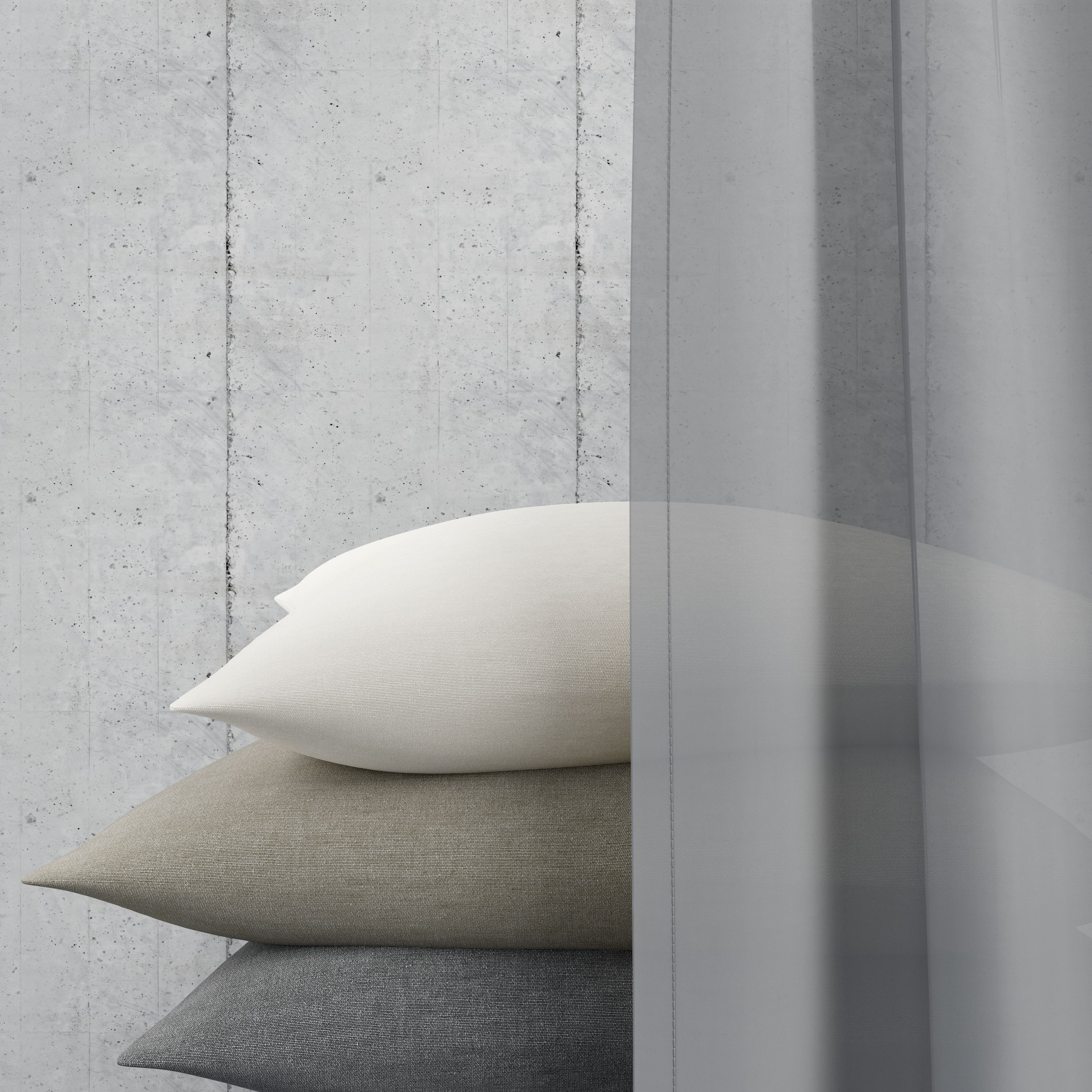 Neutex for you! Rideau sur mesure »EVA« Oeillets 1 cuis tlg. Uni-Voile mit elegantem Glanz