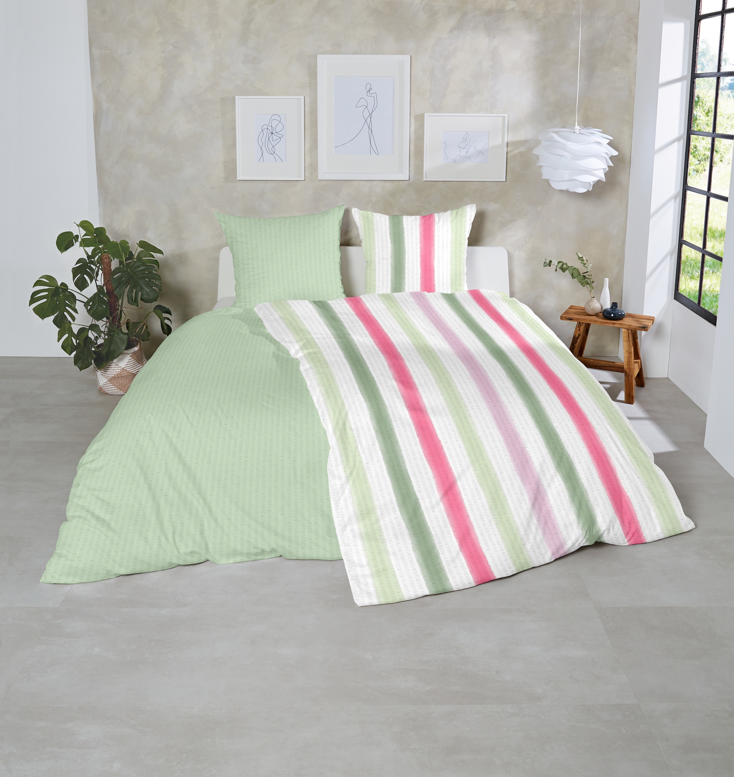 Primera Linge de lit »Soft-Seersucker-Bettwäsche Soft lines« 2