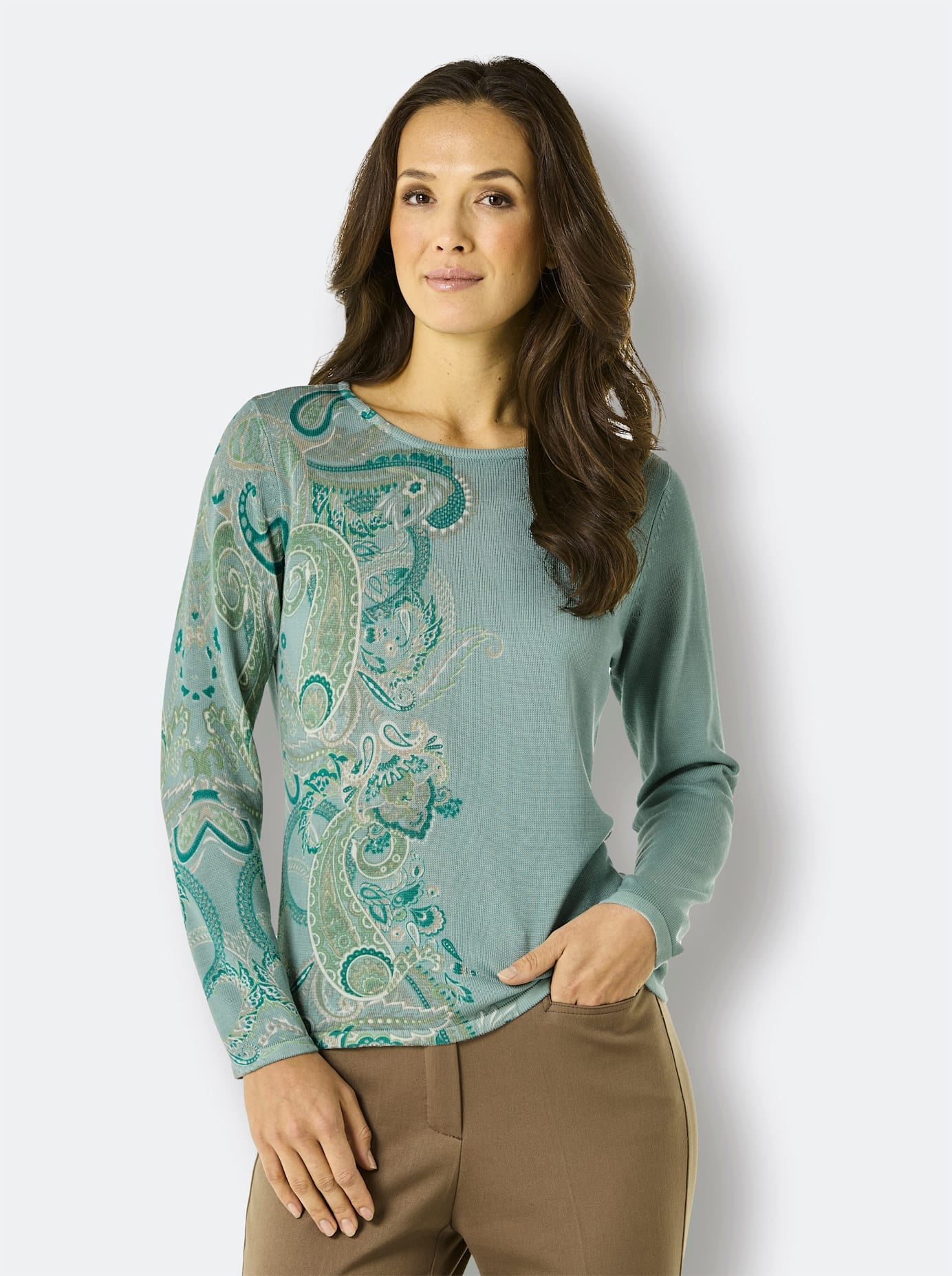 CREATION L PREMIUM Pull en tricot »Merino-Lyocell-Pullover«