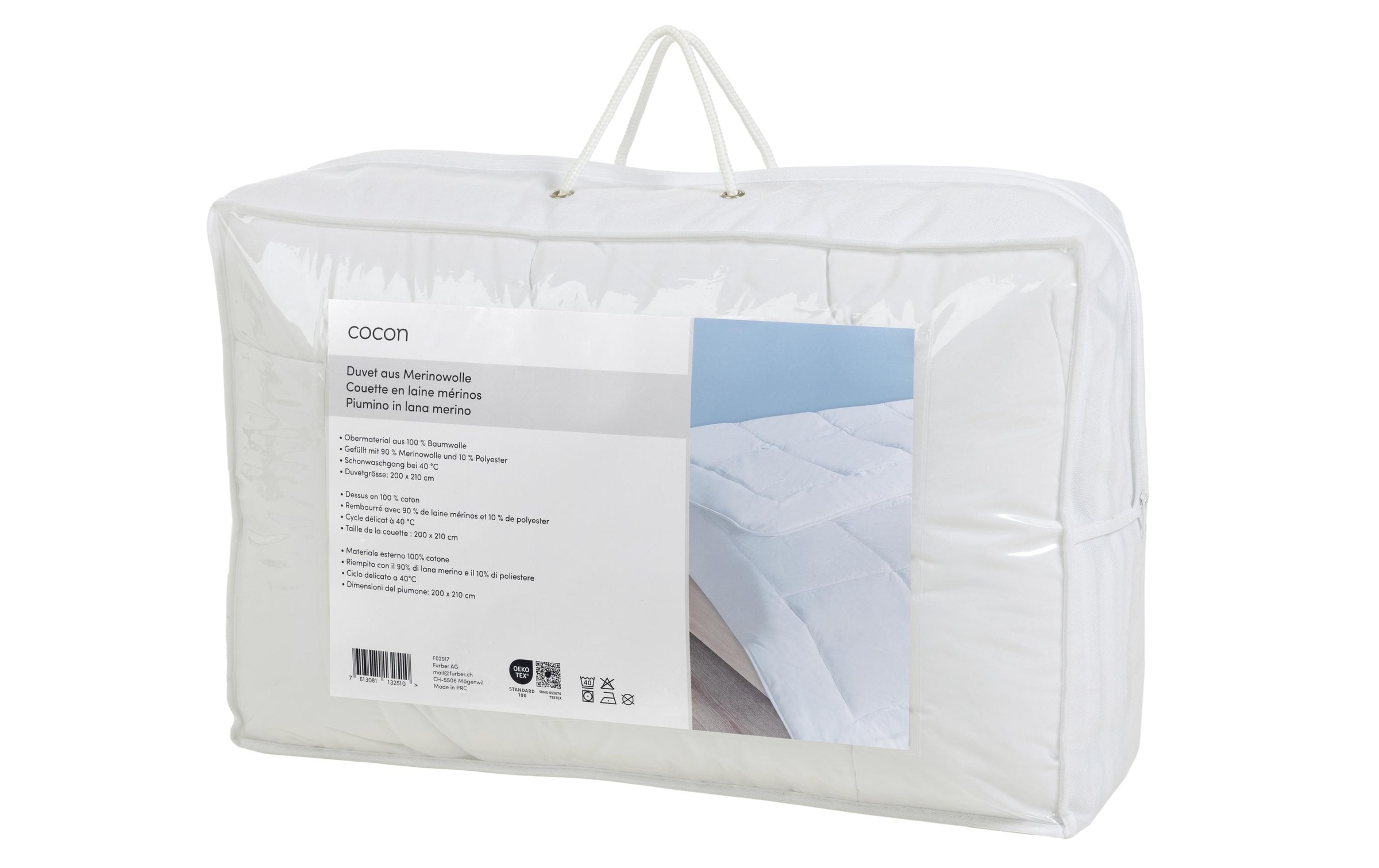 Cocon Couette en fibres naturelles »Duvet Merinowolle« normal Füllung 90 % Merinowolle, 10 % Polyester 1 cuis tlg.