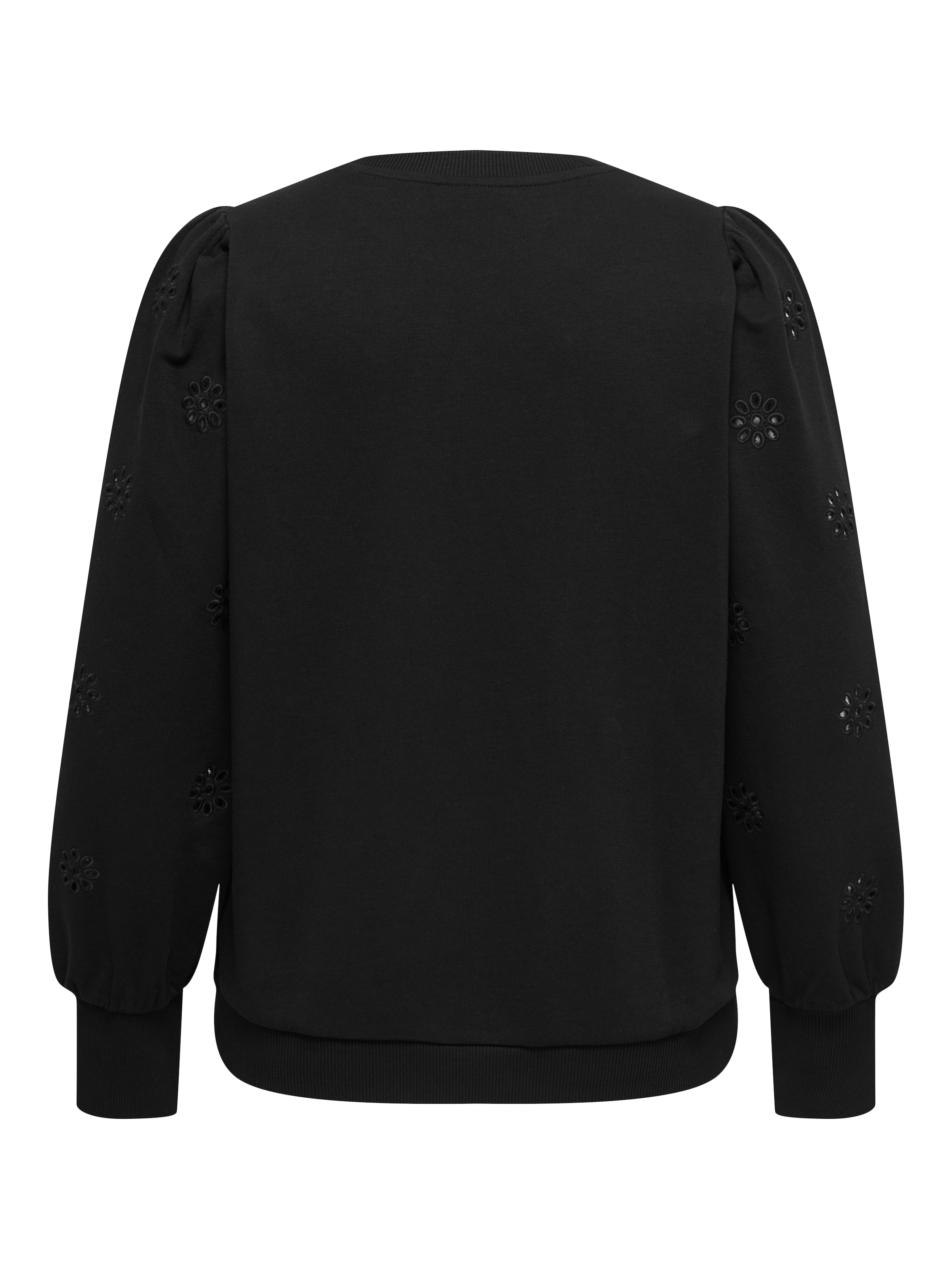 ONLY CARMAKOMA Sweat-shirt »CARFEMME L/S PUFF EMBROIDERY UB SWT NOOS«, mélange coton, coupe régulière
