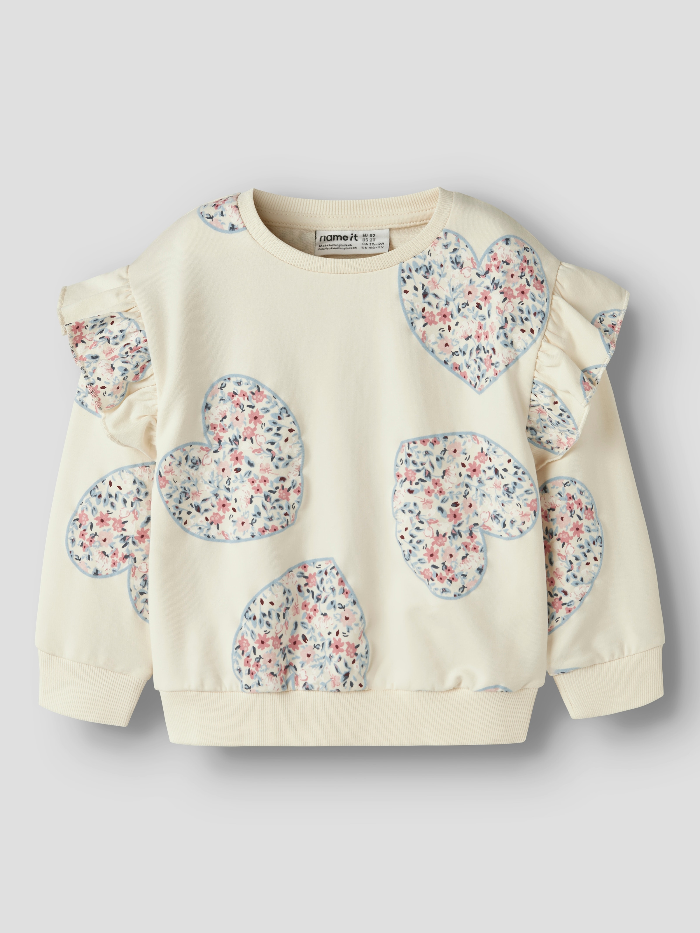 Name It Sweatshirt »NMFKIWILE LS NREG SWEAT UNB«, Baumwollmischung, regular fit
