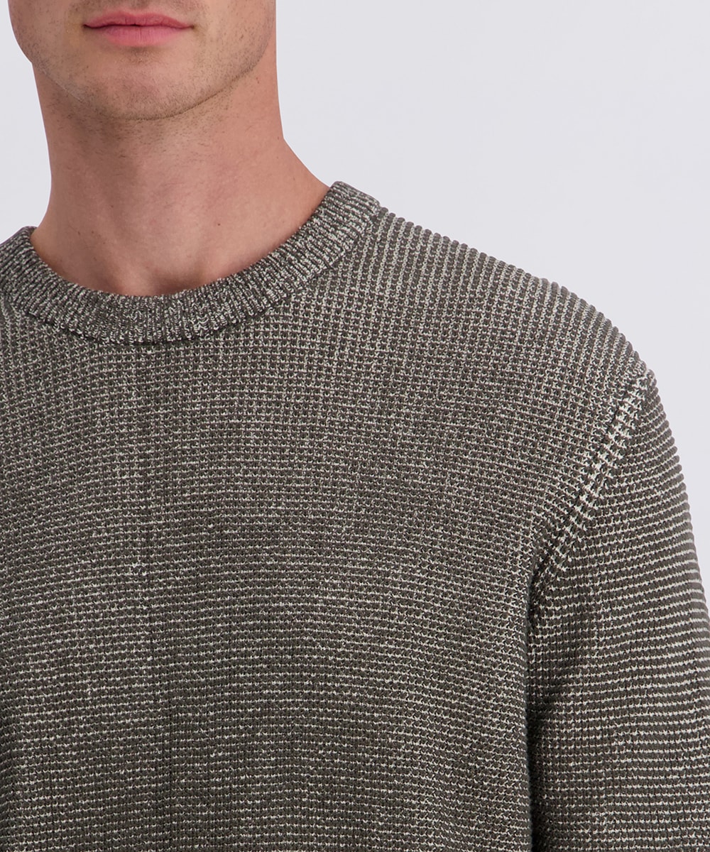 Pierre Cardin Pull à col rond »Strick RH« Waffelmuster