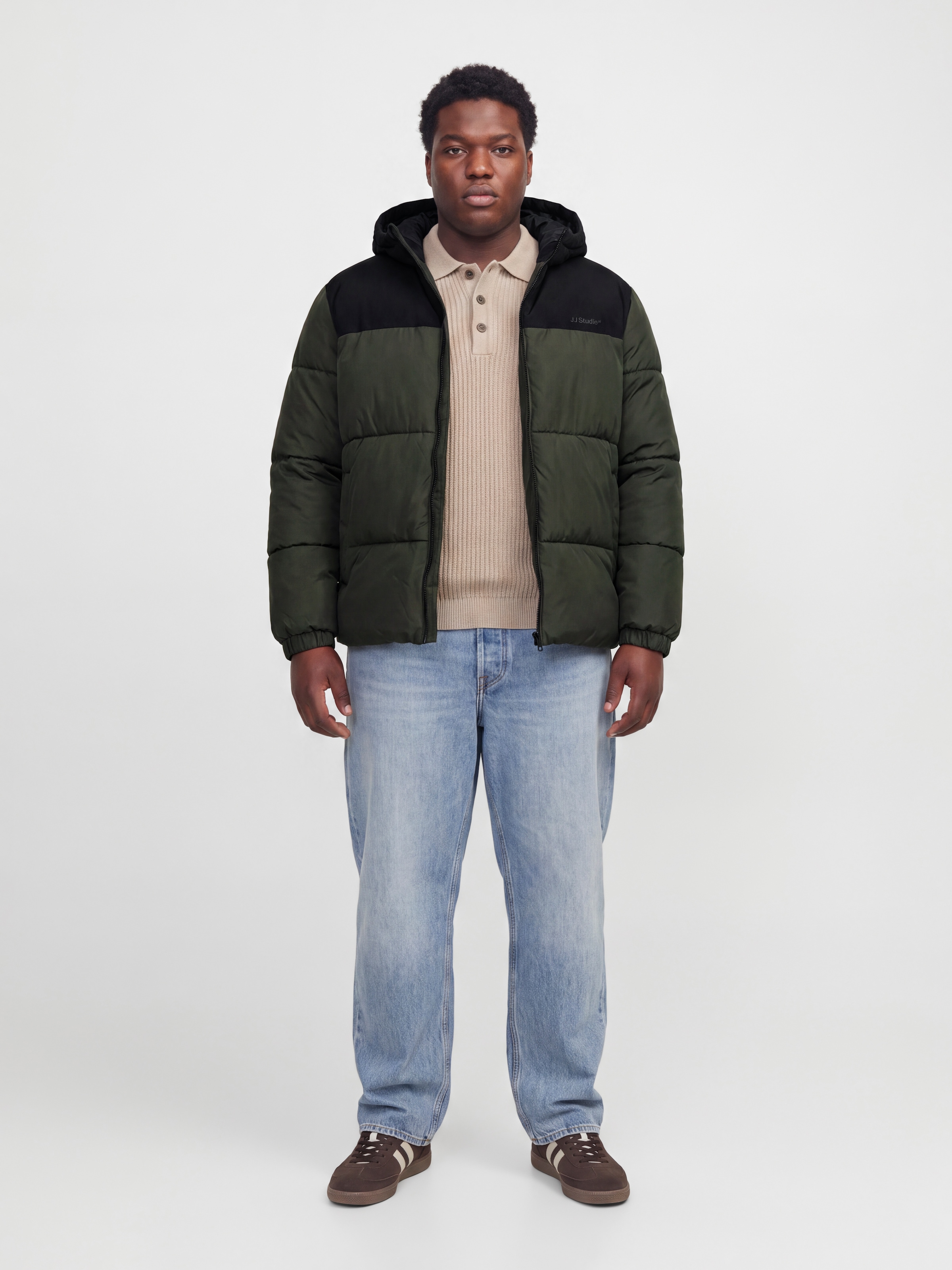 Jack & Jones PlusSize Steppjacke »JJRAZE PUFFER HOOD PLS« mit Kapuze Kunstfaser, regular fit