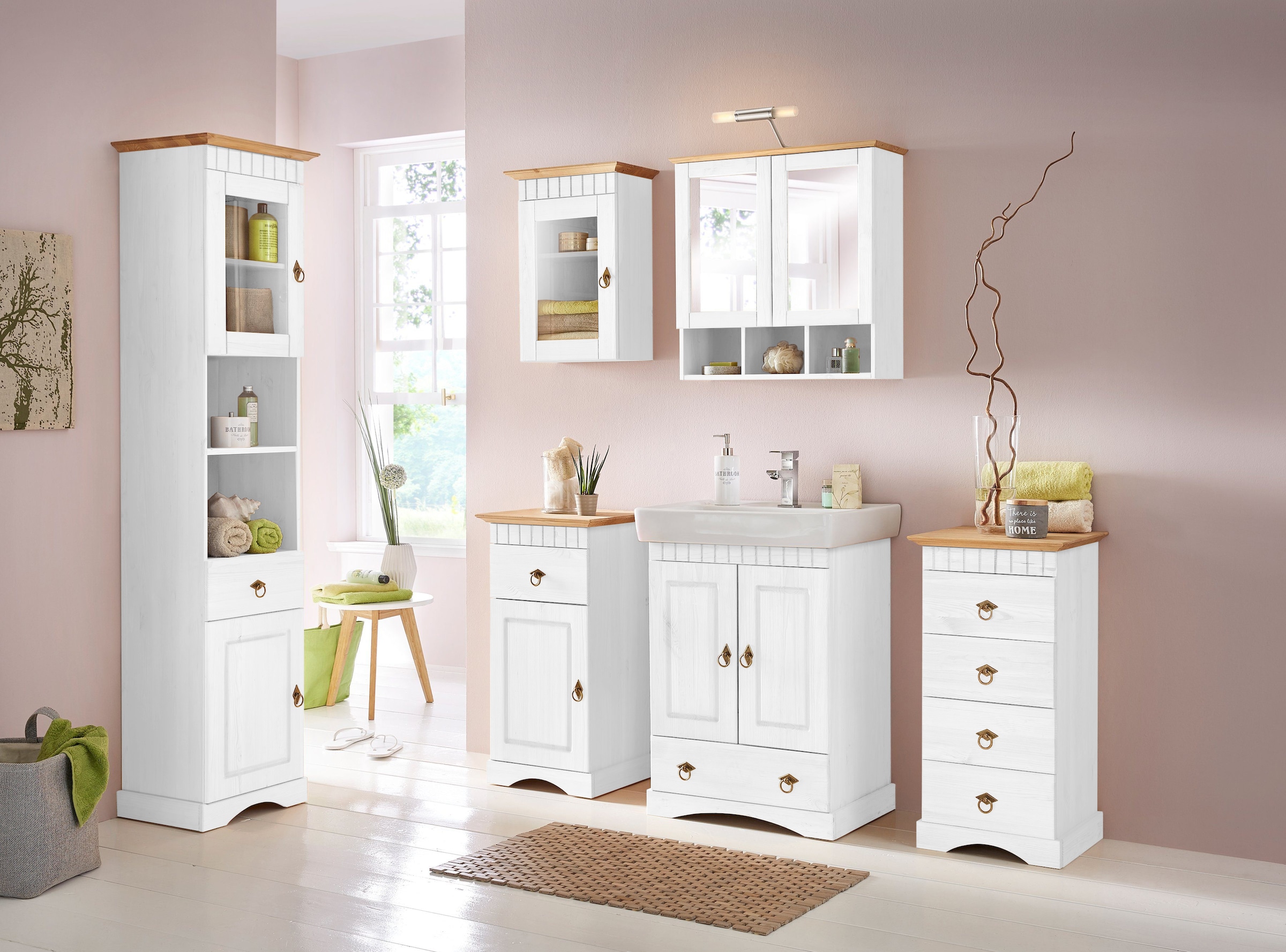 welltime Spiegelschrank »Landhaus Sylt« Breite 62,5 cm, aus Massivholz